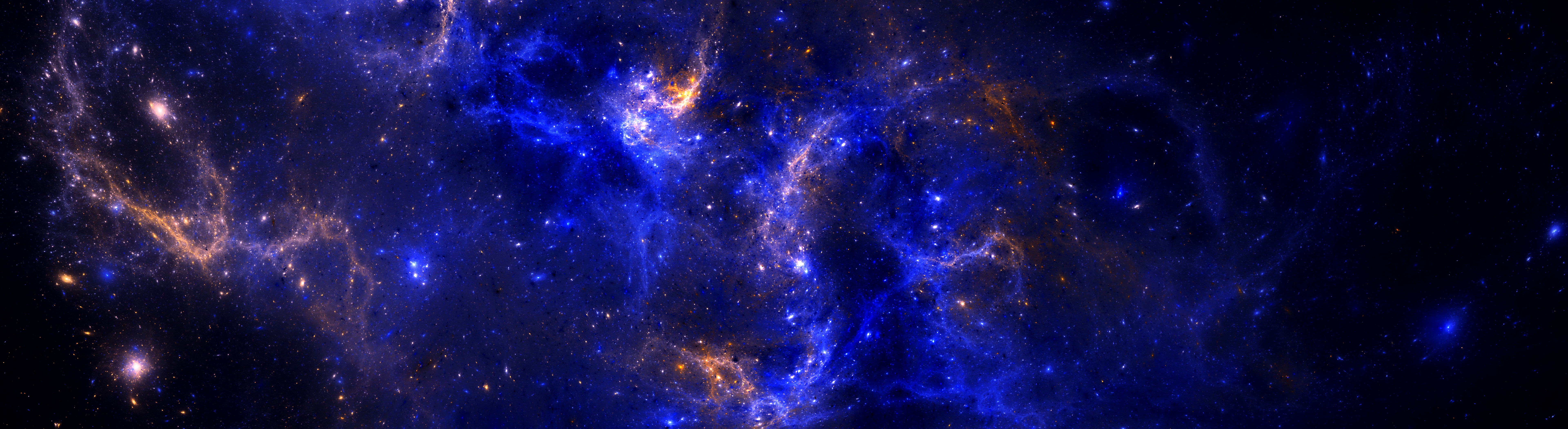 nebula, abstract, glare, shine, light, fractal 4K