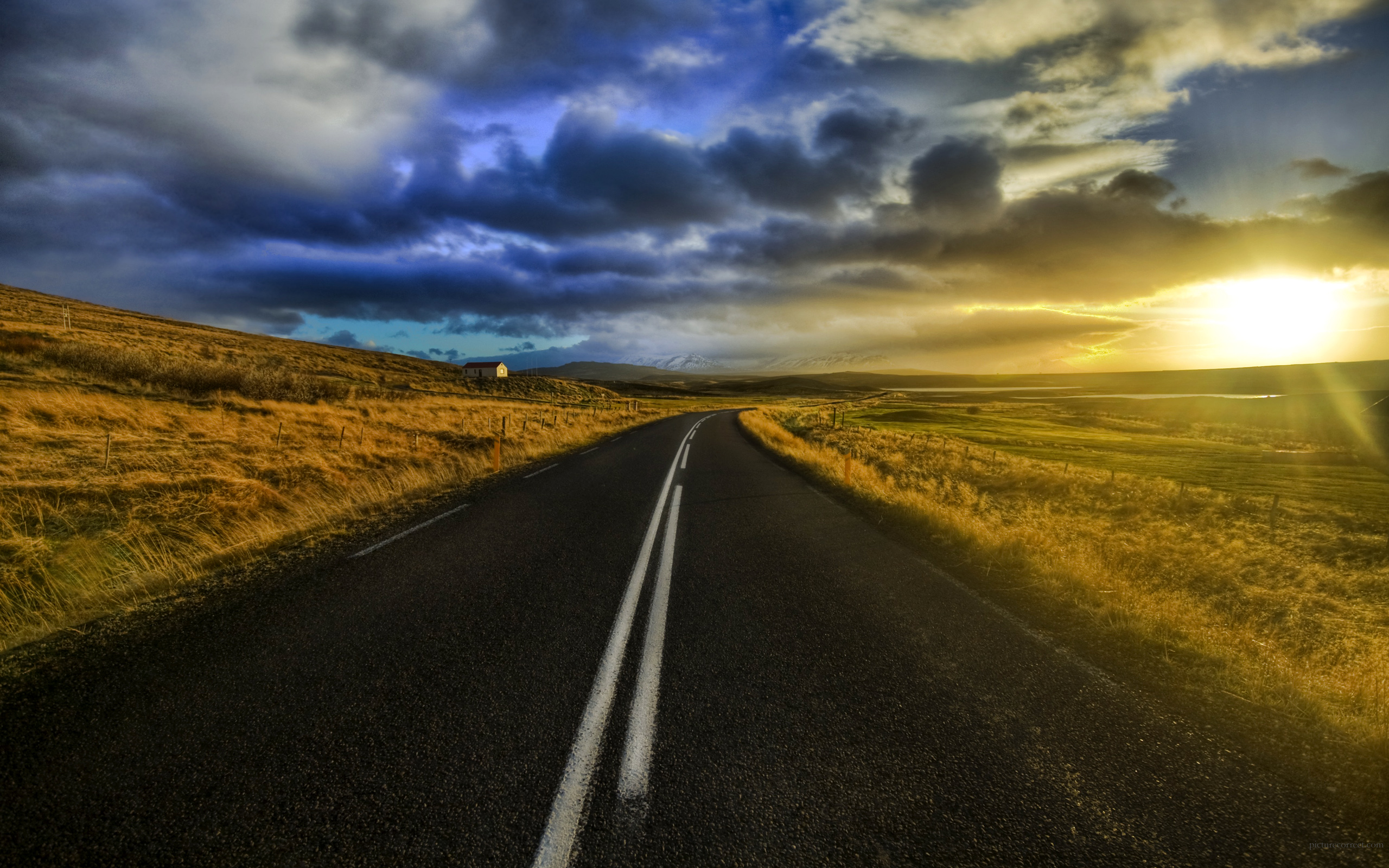 man made, road, cloud, sunrise cell phone wallpapers