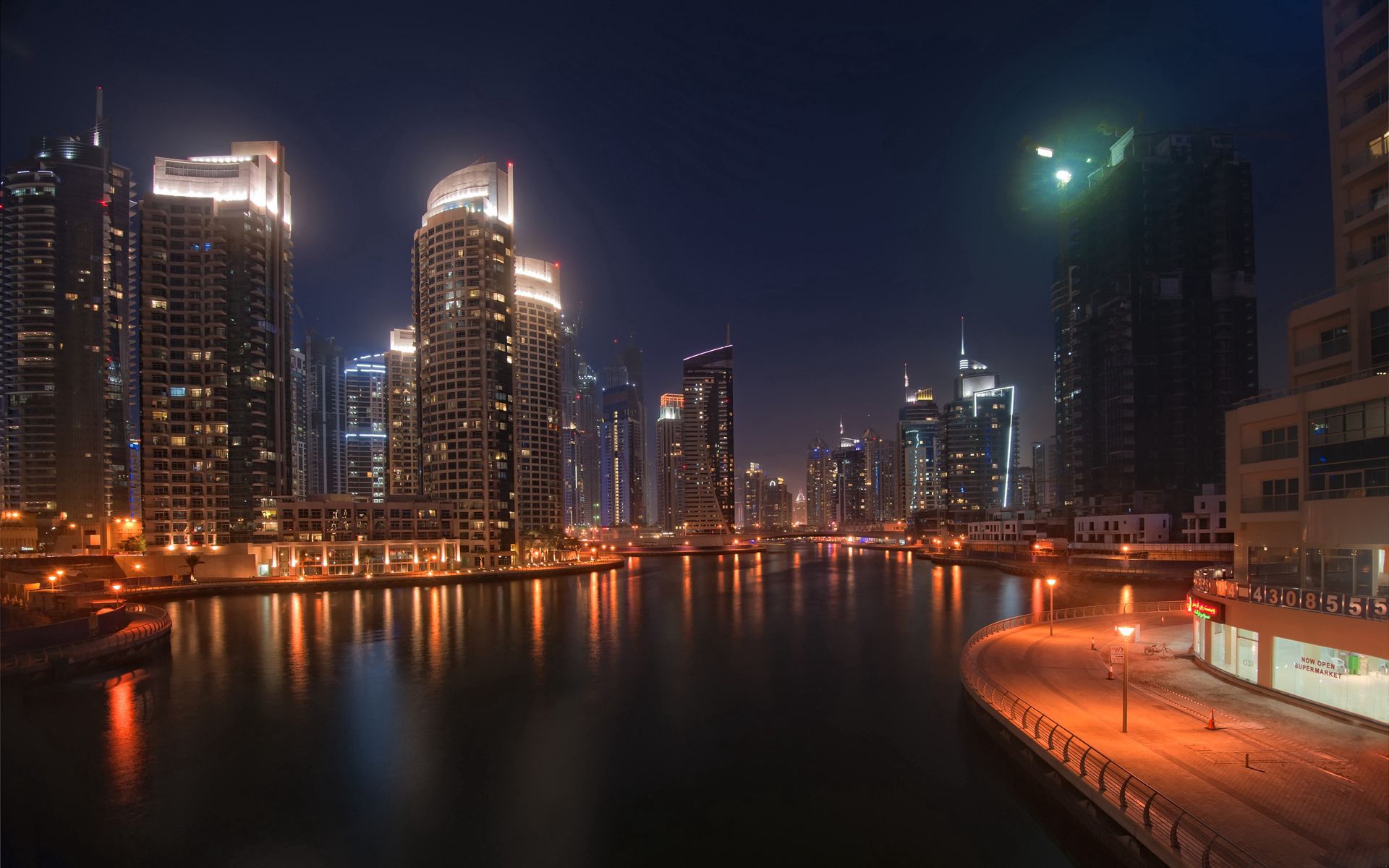 140006 Bildschirmschoner und Hintergrundbilder Dubai auf Ihrem Telefon. Laden Sie wolkenkratzer, lichter, übernachtung, die lichter Bilder kostenlos herunter