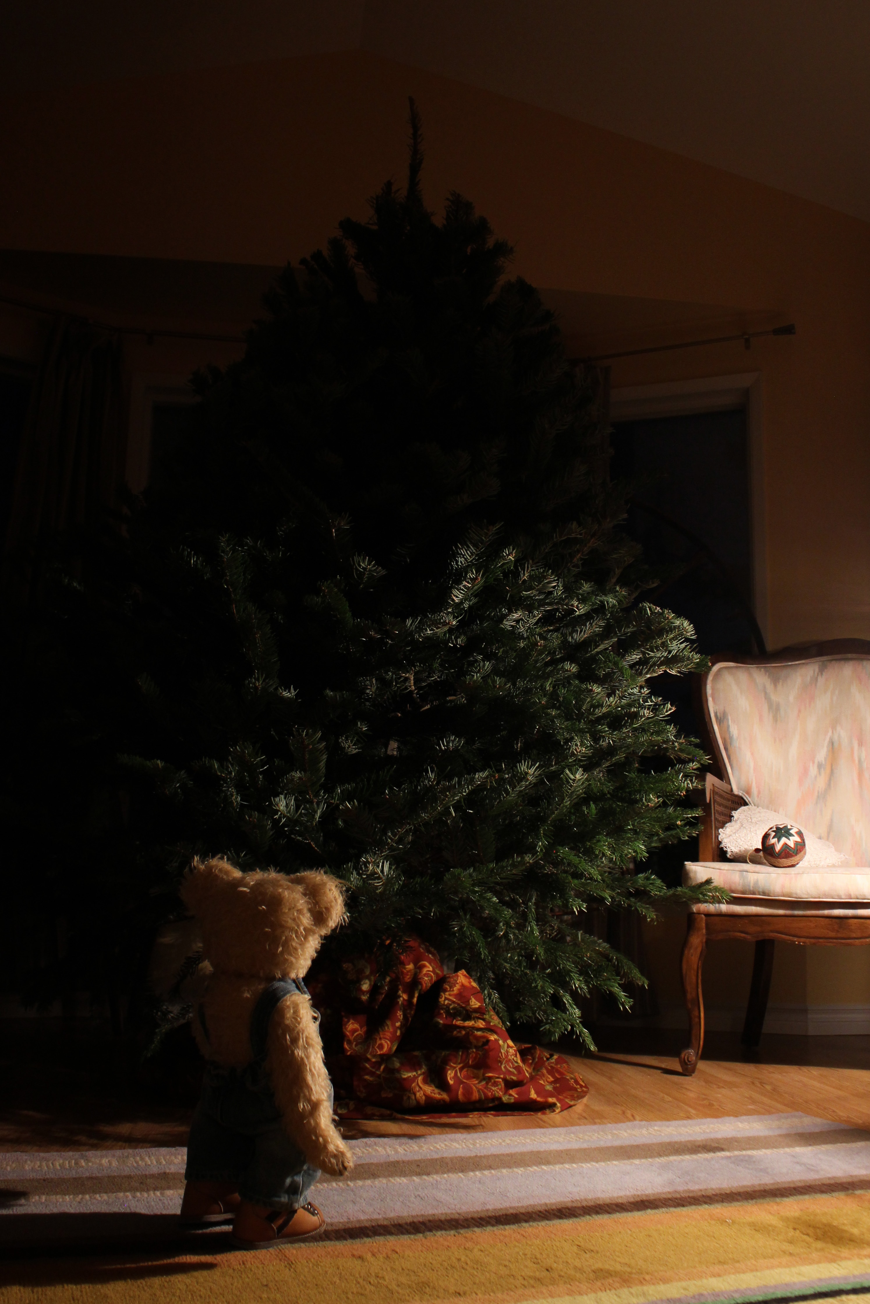 teddy bear, holidays, new year, christmas, toy, christmas tree