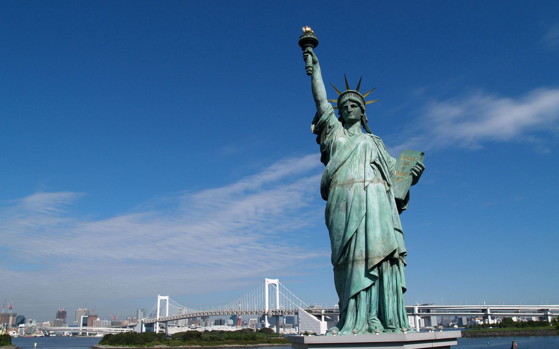 117190 Hintergrundbild herunterladen städte, statue of liberty, usa, new york - Bildschirmschoner und Bilder kostenlos