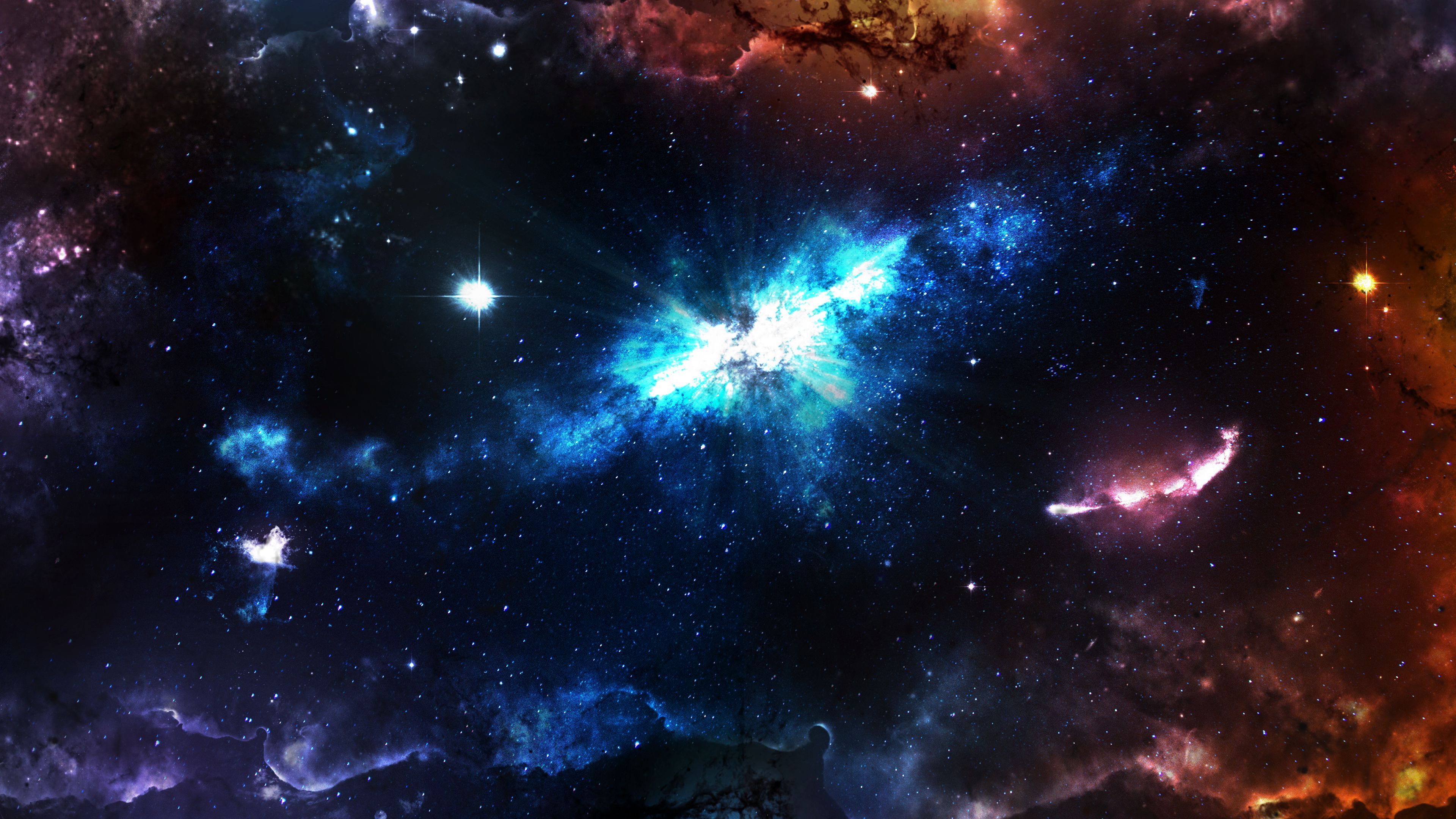 79351 descargar fondo de pantalla nebulosa, universo, estrellas, multicolor, abigarrado, galaxia: protectores de pantalla e imágenes gratis