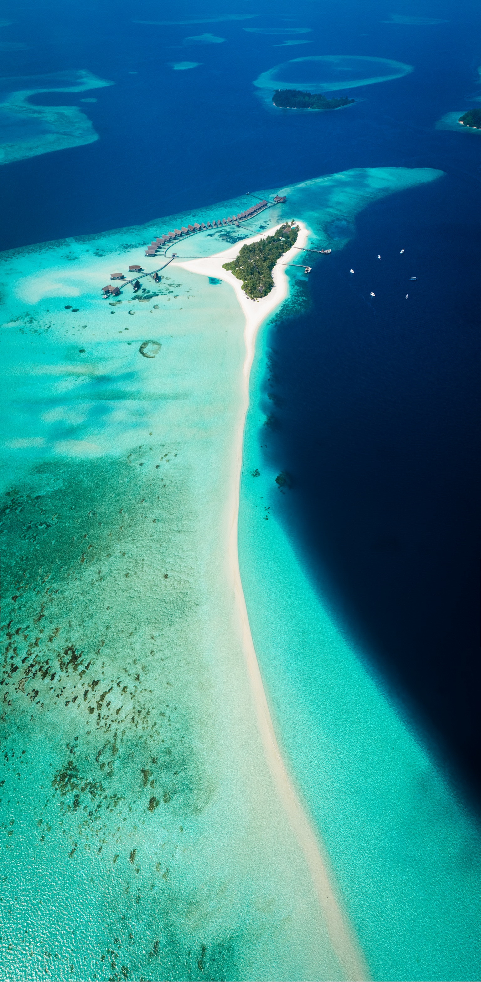 maldives, nature, view from above, ocean, tropics, island cellphone