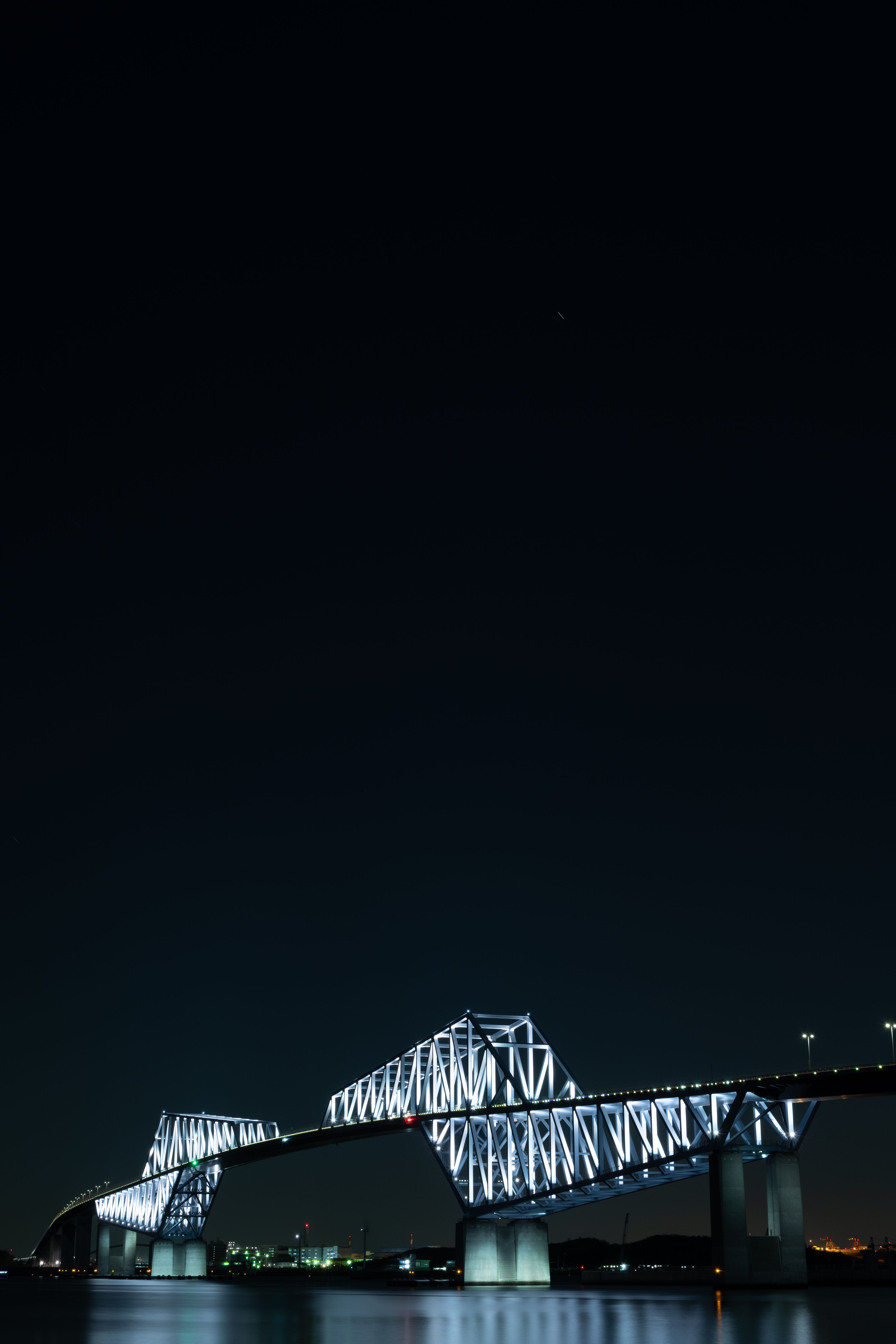 Phone Background illumination, bridge, night city, backlight