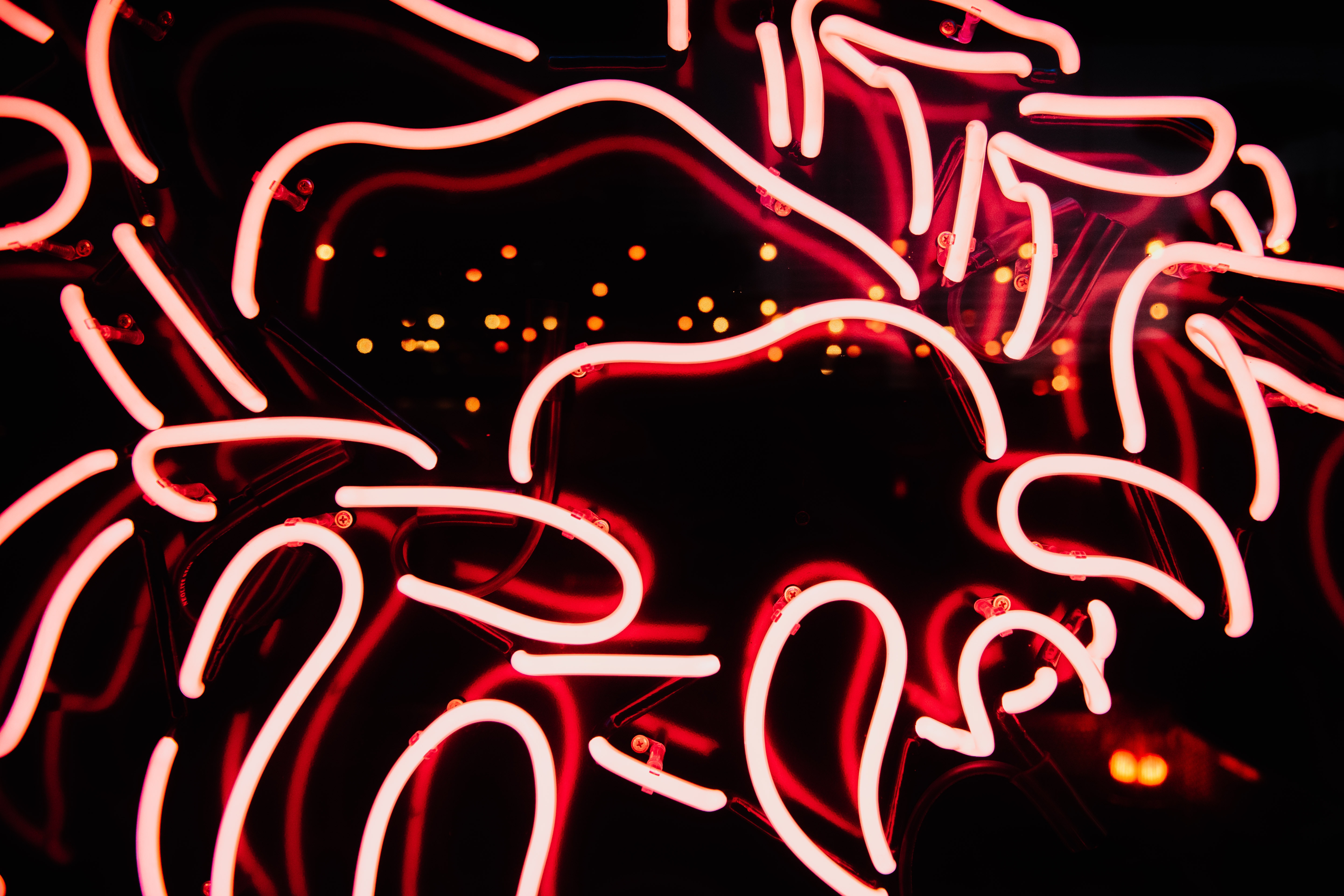 glow, neon, dark, red Illumination Tablet Wallpapers