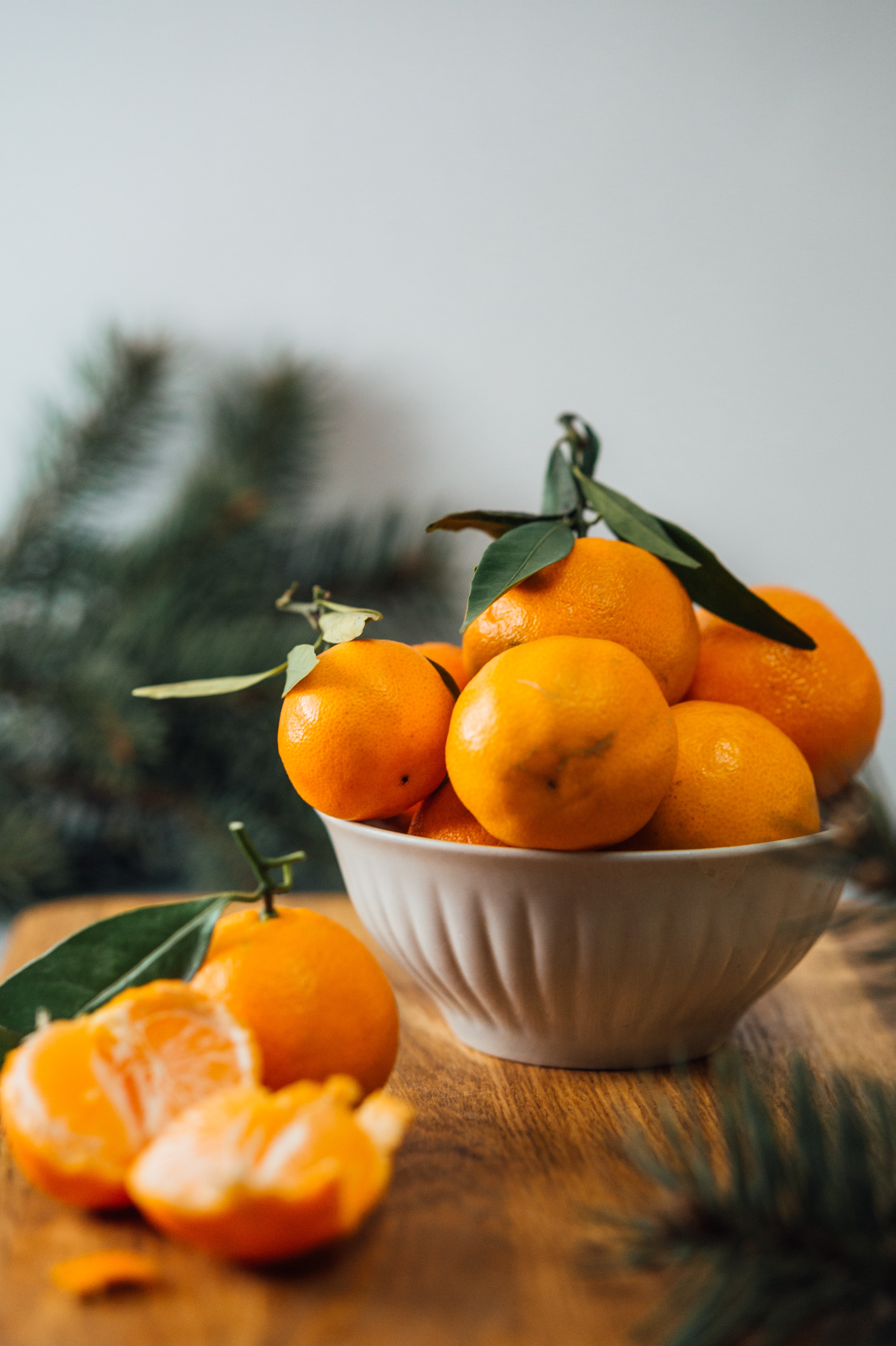 bowl, citrus, fruits, orange 3d Wallpaper