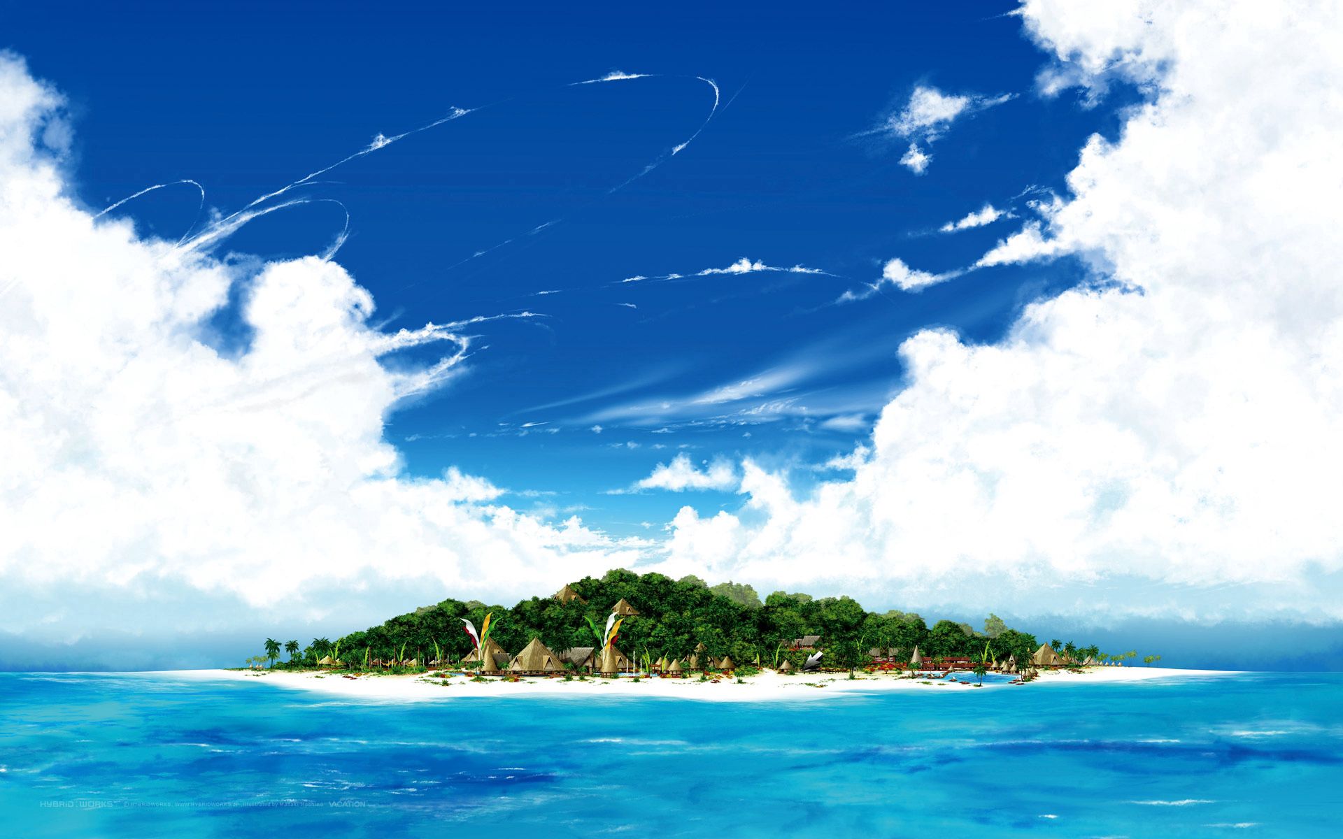 Laden Sie das Palms, Natur, Sky, Clouds, Patterns, Die Insel, Insel, Mündung, Die Bucht-Bild kostenlos auf Ihren PC-Desktop herunter