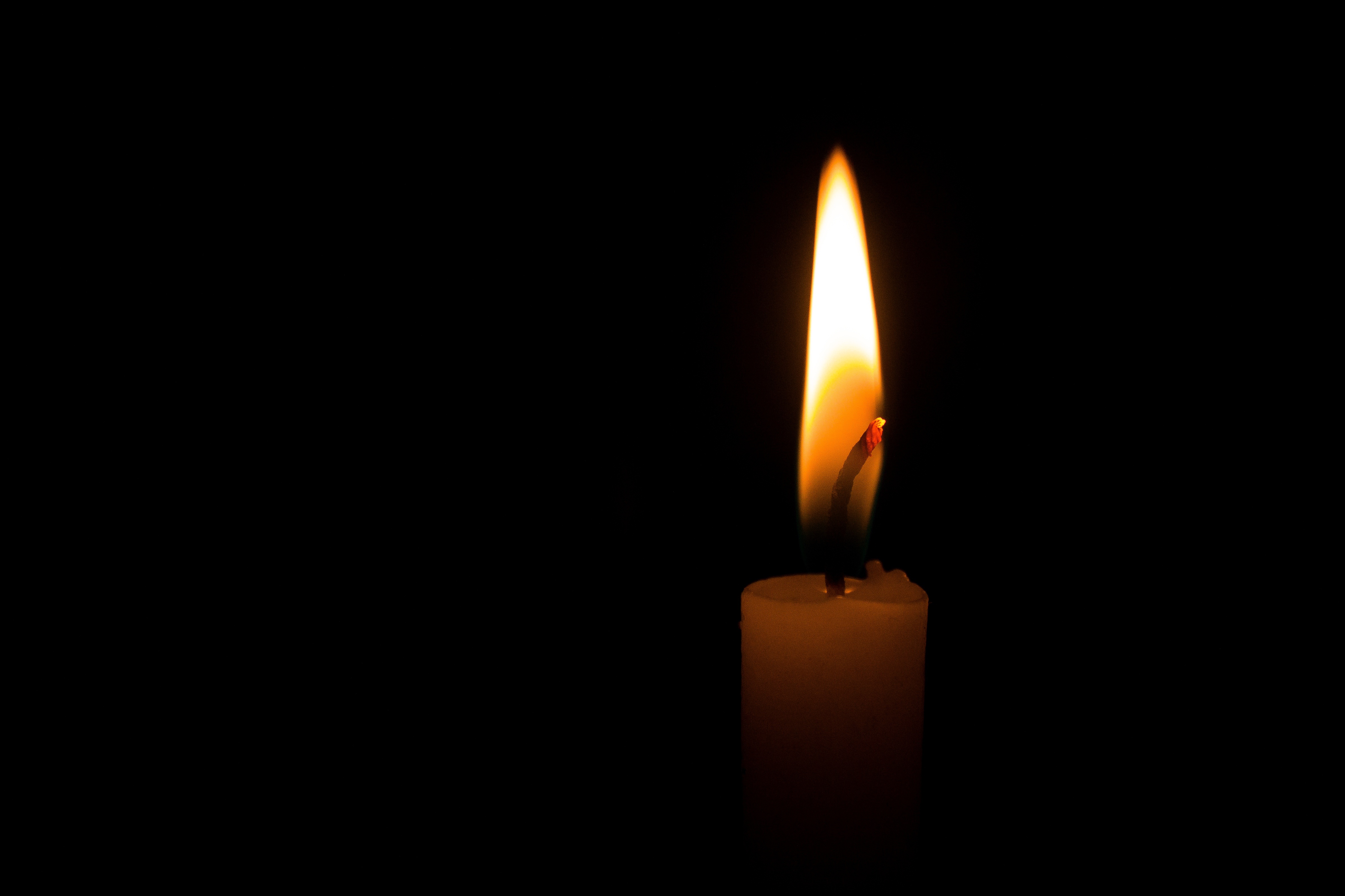 candle, dark, wick, combustion HD Phone wallpaper