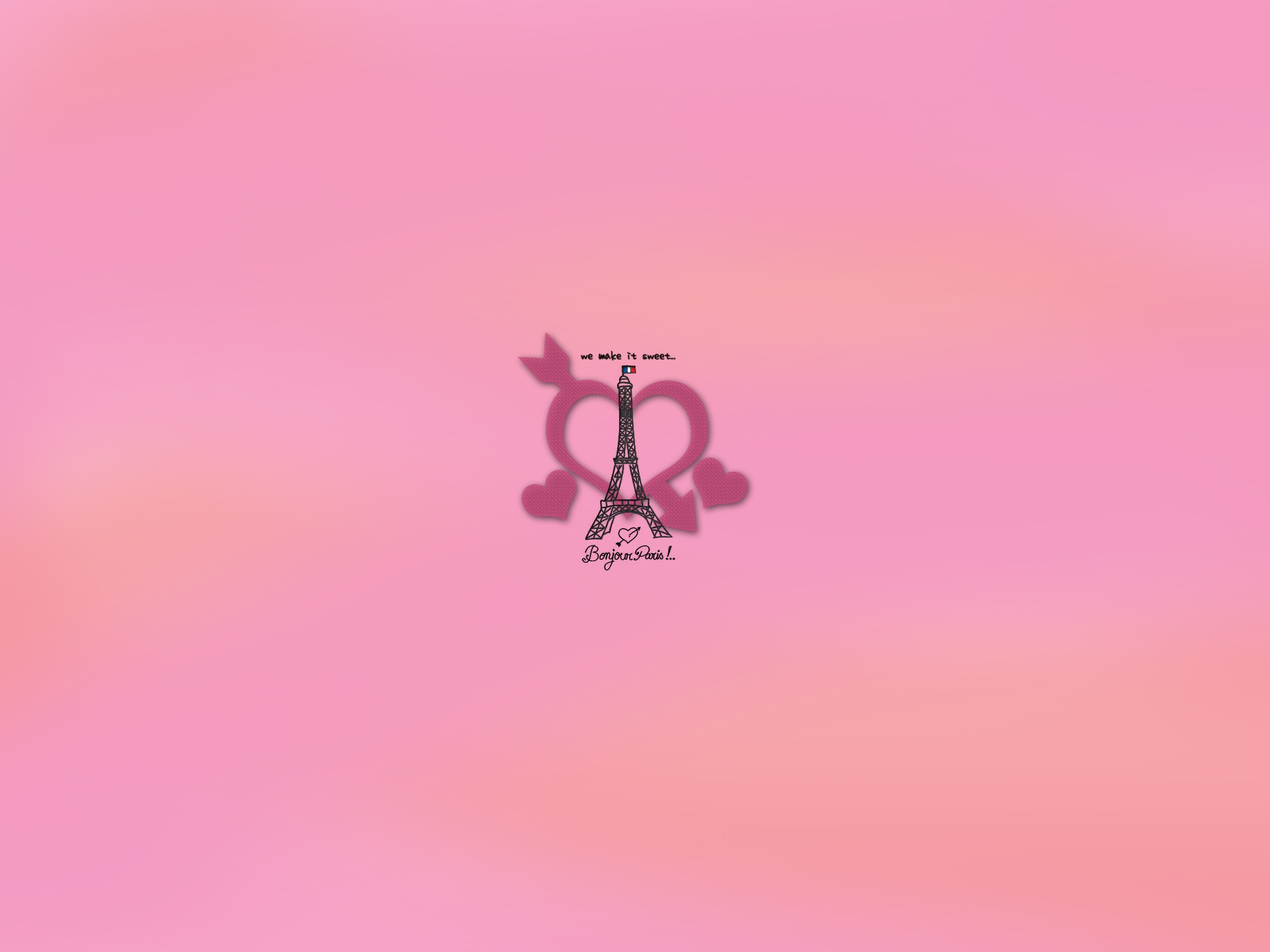 106691 Hintergrundbild herunterladen eiffelturm, herzen, rosa, paris, liebe, frankreich, ein herz - Bildschirmschoner und Bilder kostenlos