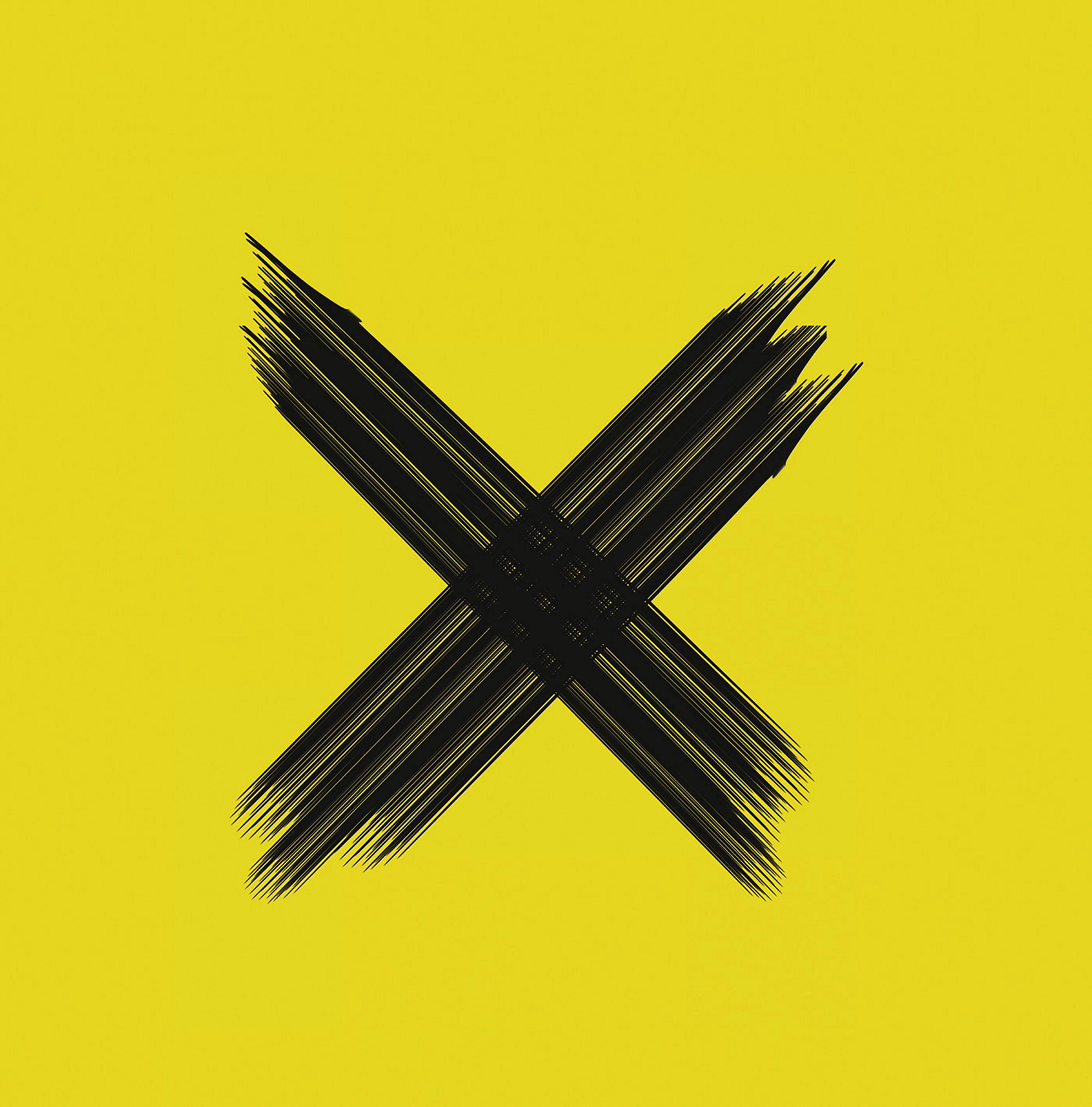 135955 Screensavers and Wallpapers Symbol for phone. Download black, yellow, minimalism, symbol, crossing, smears, strokes, intersection, cross, dagger pictures for free
