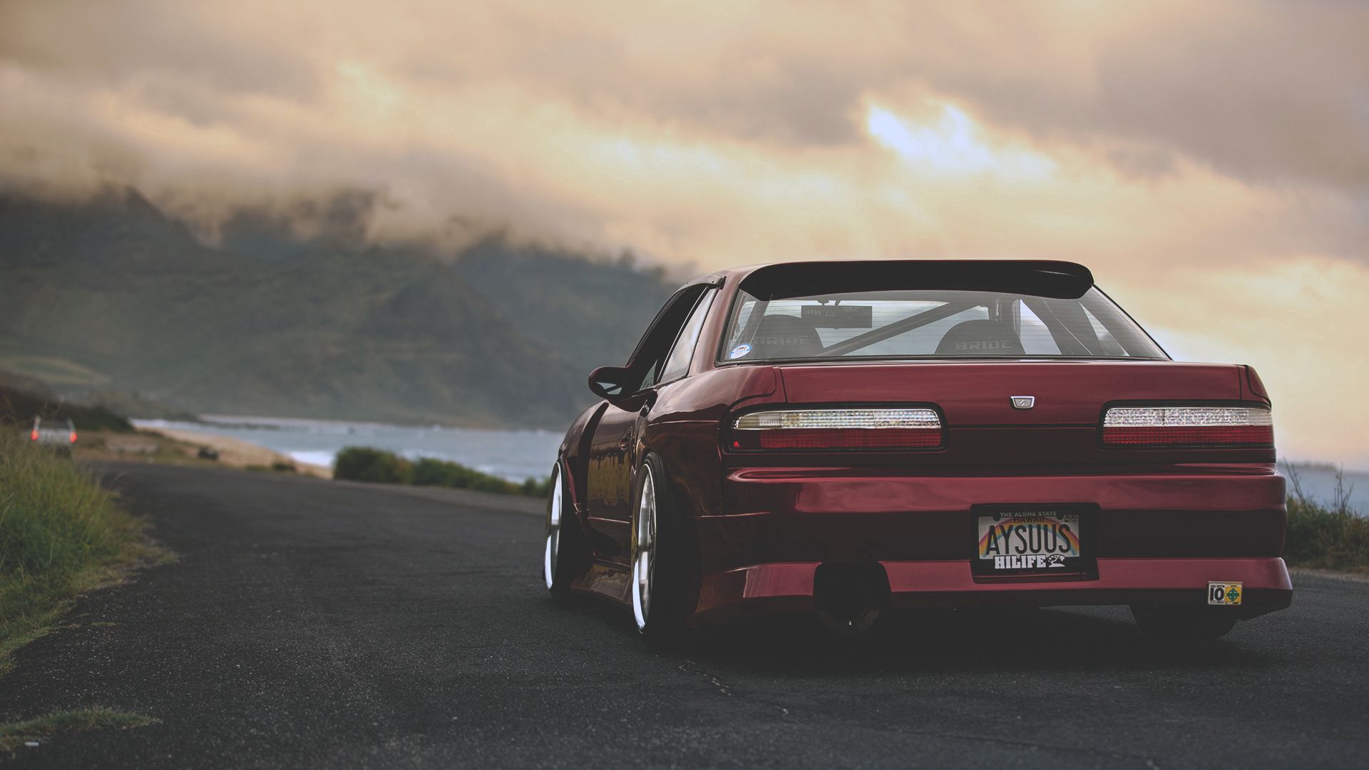 95710 download wallpaper nissan, cars, red, back view, rear view, silvia screensavers and pictures for free