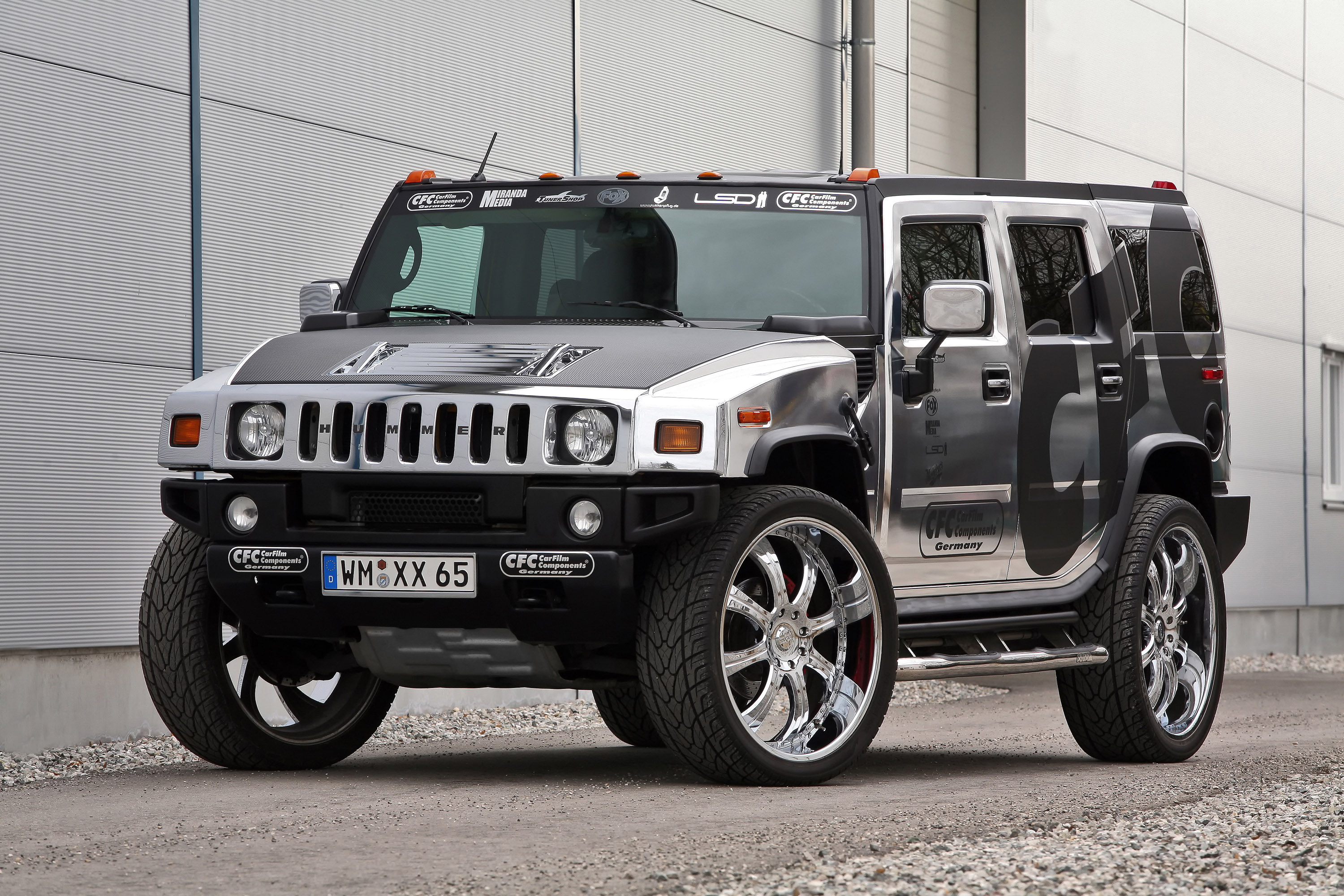 side view, cars, hummer, h2, cfc