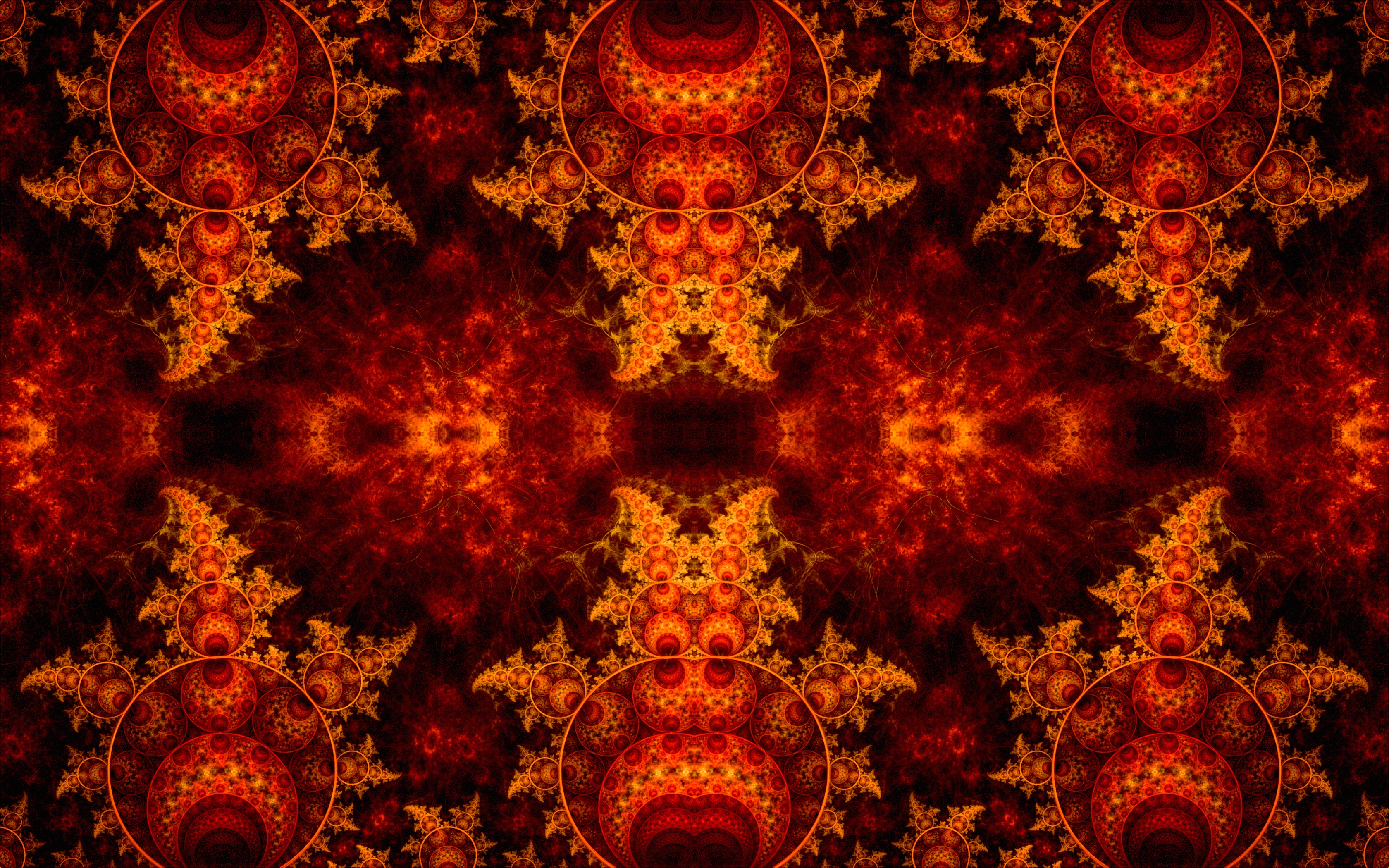 Wallpaper for mobile devices pattern, fractal, intricate, fiery