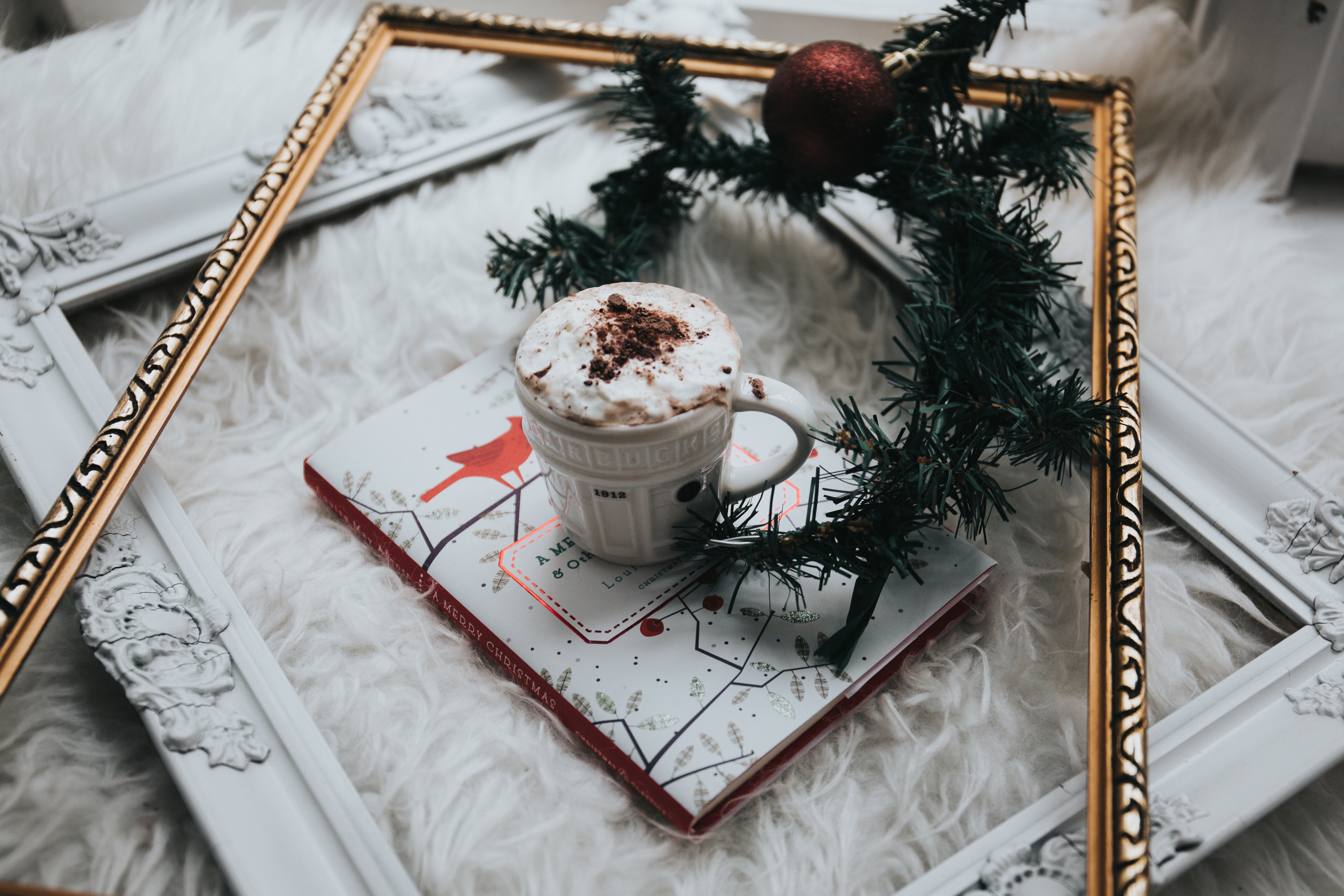 food, chocolate, coffee, christmas, notebook, notepad, latte phone wallpaper