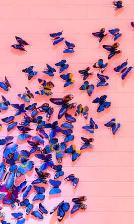 Фиолетовые обои на телефон с бабочками
