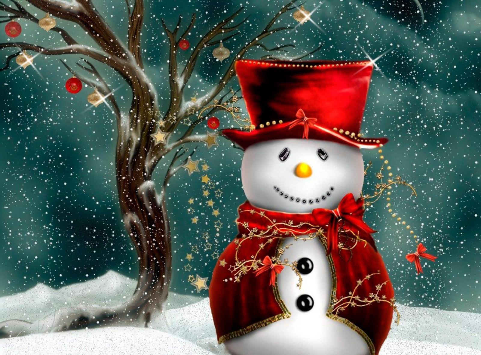 Laden Sie das Feiertage, Schnee, Schneemann, Holz, Baum, Kleidung-Bild kostenlos auf Ihren PC-Desktop herunter