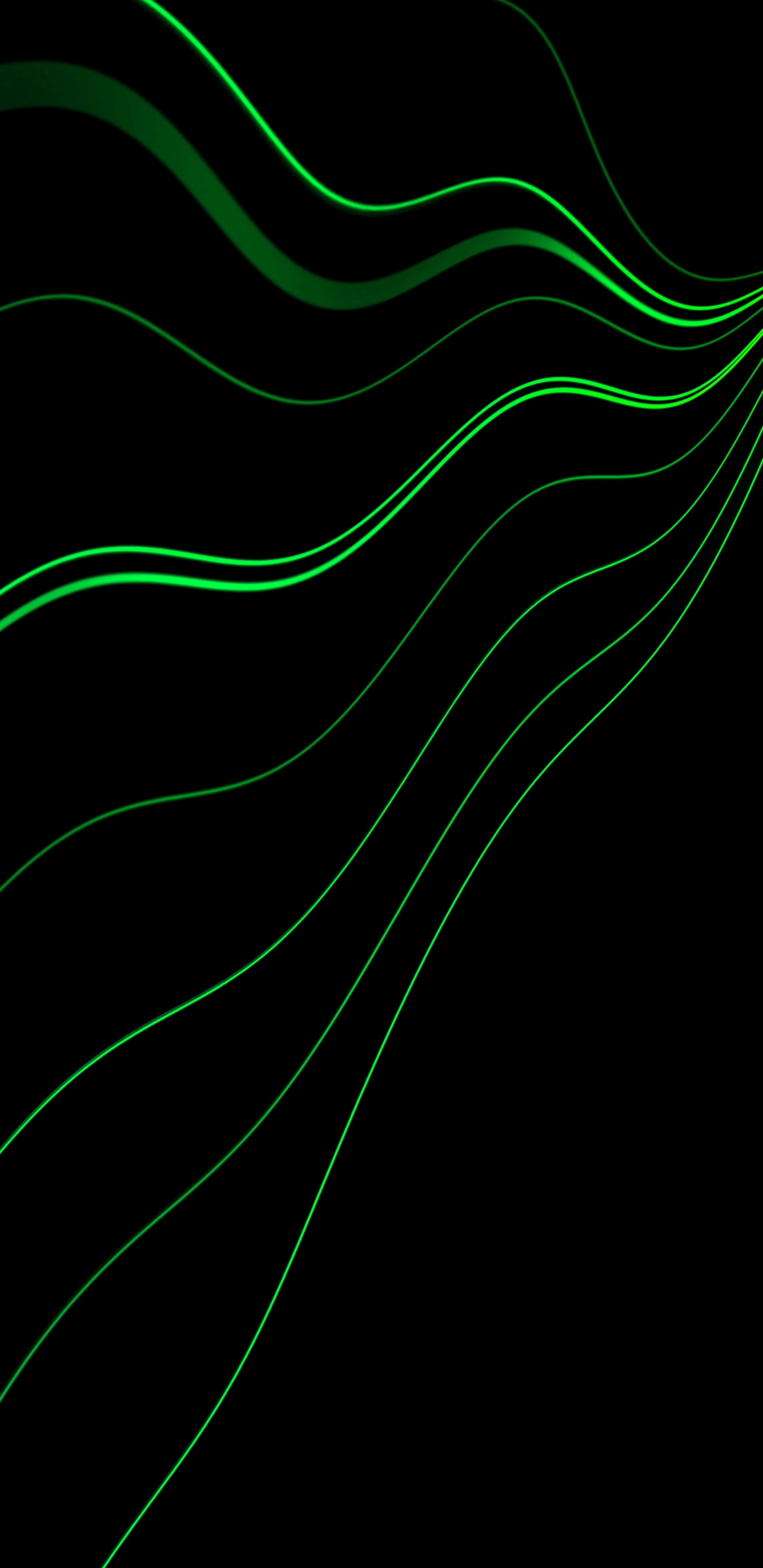 66436 free download Green wallpapers for phone, glow, wavy, lines, black Green images and screensavers for mobile