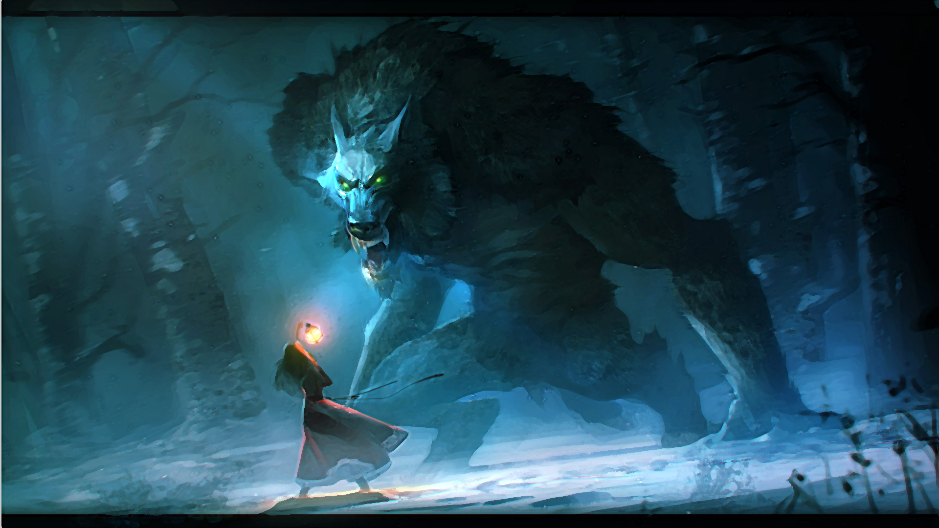 werewolf, dark Full HD