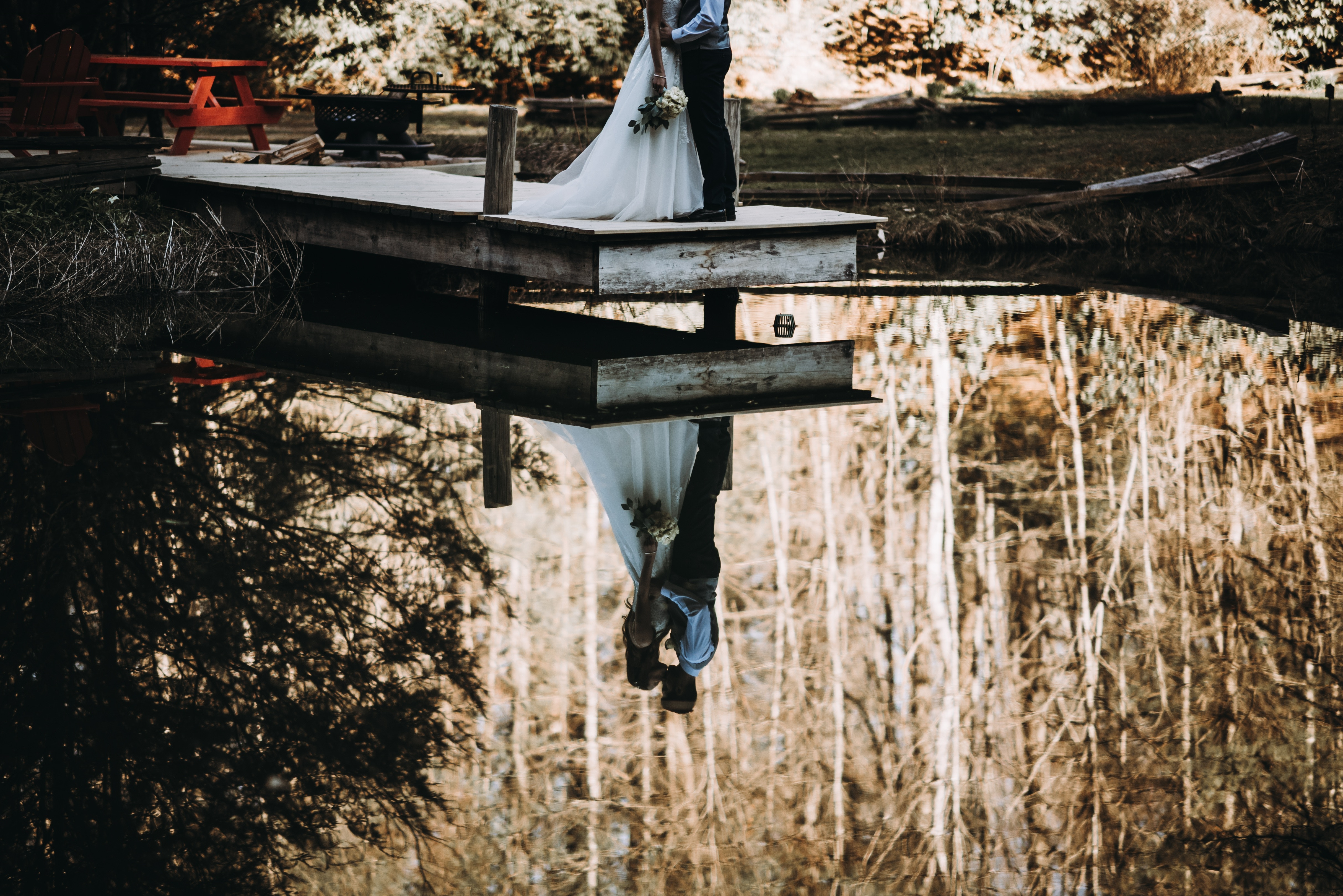 android rivers, love, reflection, couple, pair, newlyweds