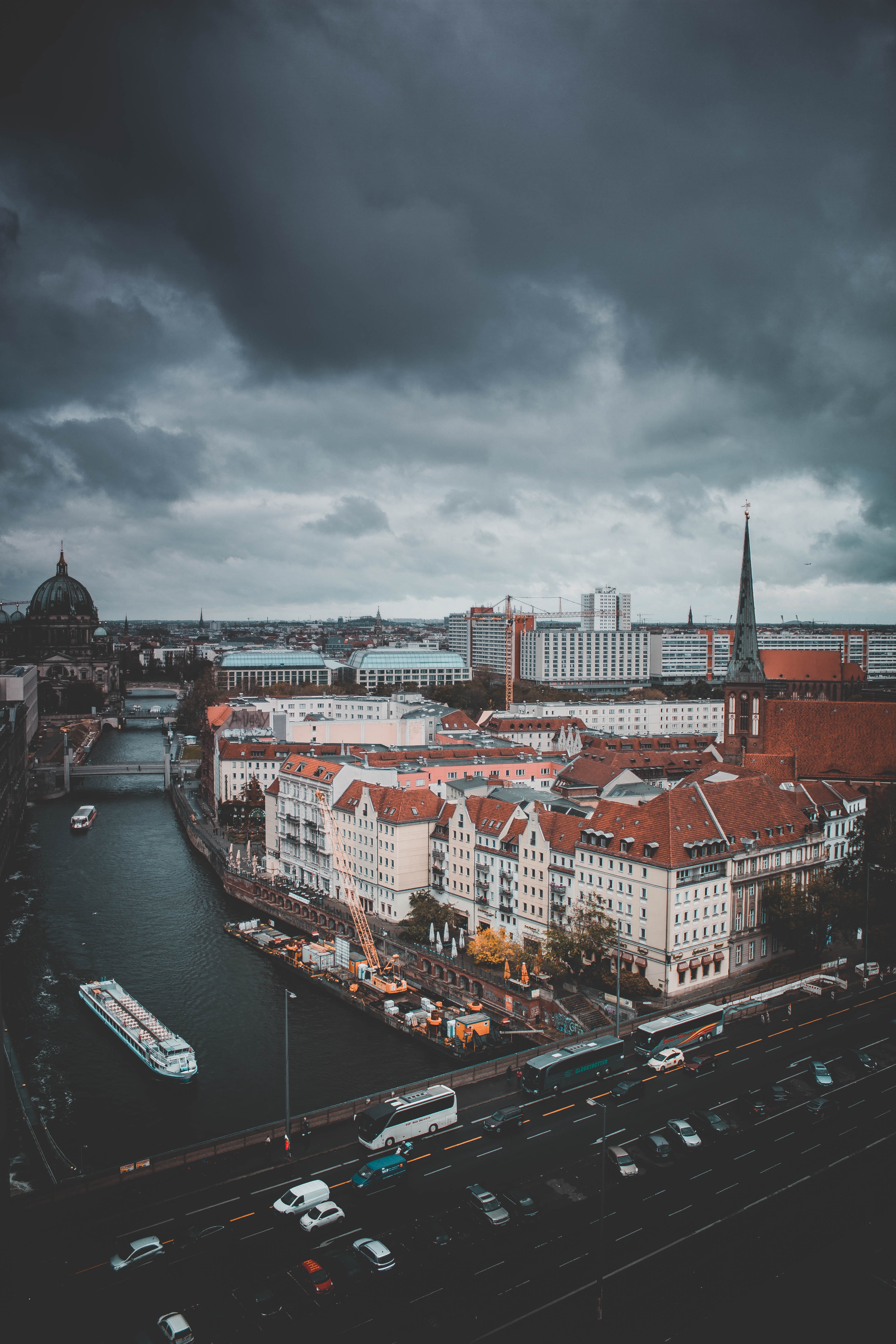 Laden Sie das Städte, Flüsse, Berlin, Gebäude, Blick Von Oben, Deutschland-Bild kostenlos auf Ihren PC-Desktop herunter