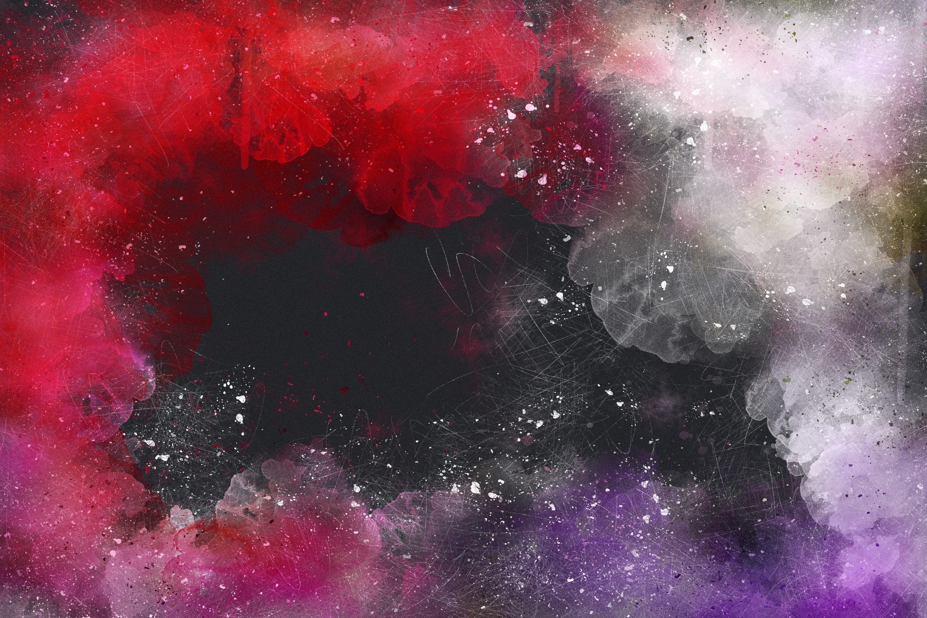 watercolor, abstract, dark, stains, spots HD wallpaper