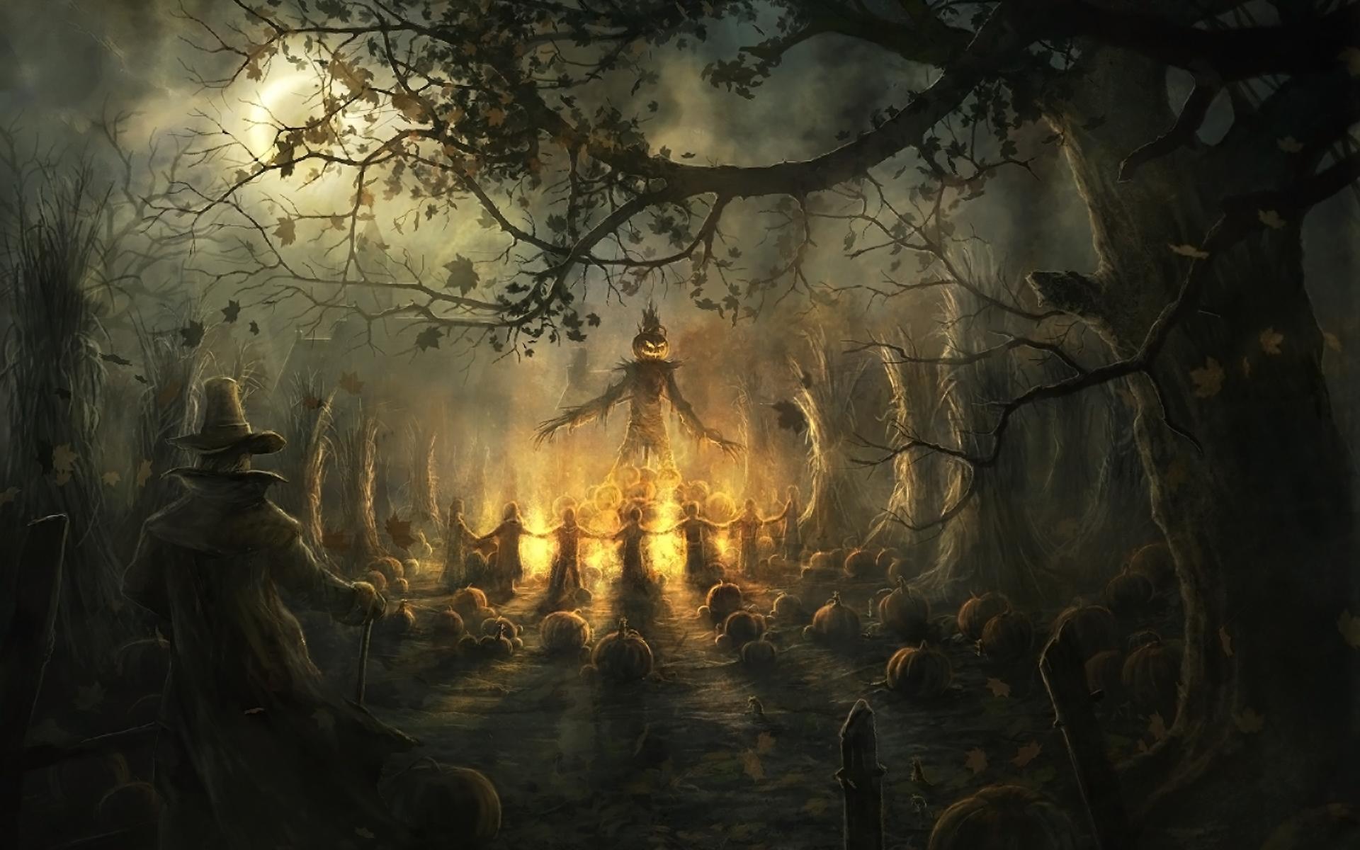 15666 download wallpaper halloween, holidays, yellow screensavers and pictures for free