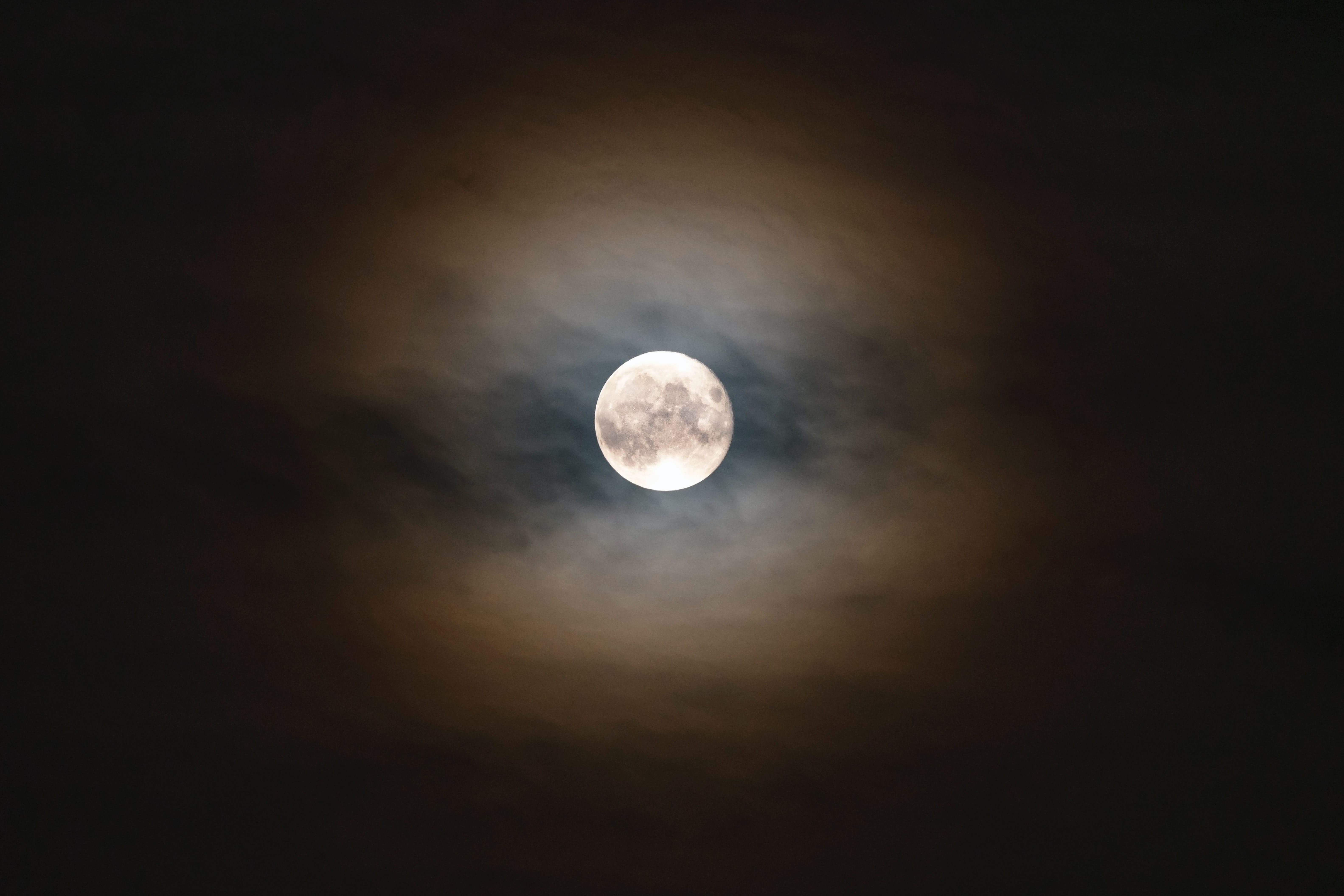 full moon, dark, night, clouds, moon Phone Background