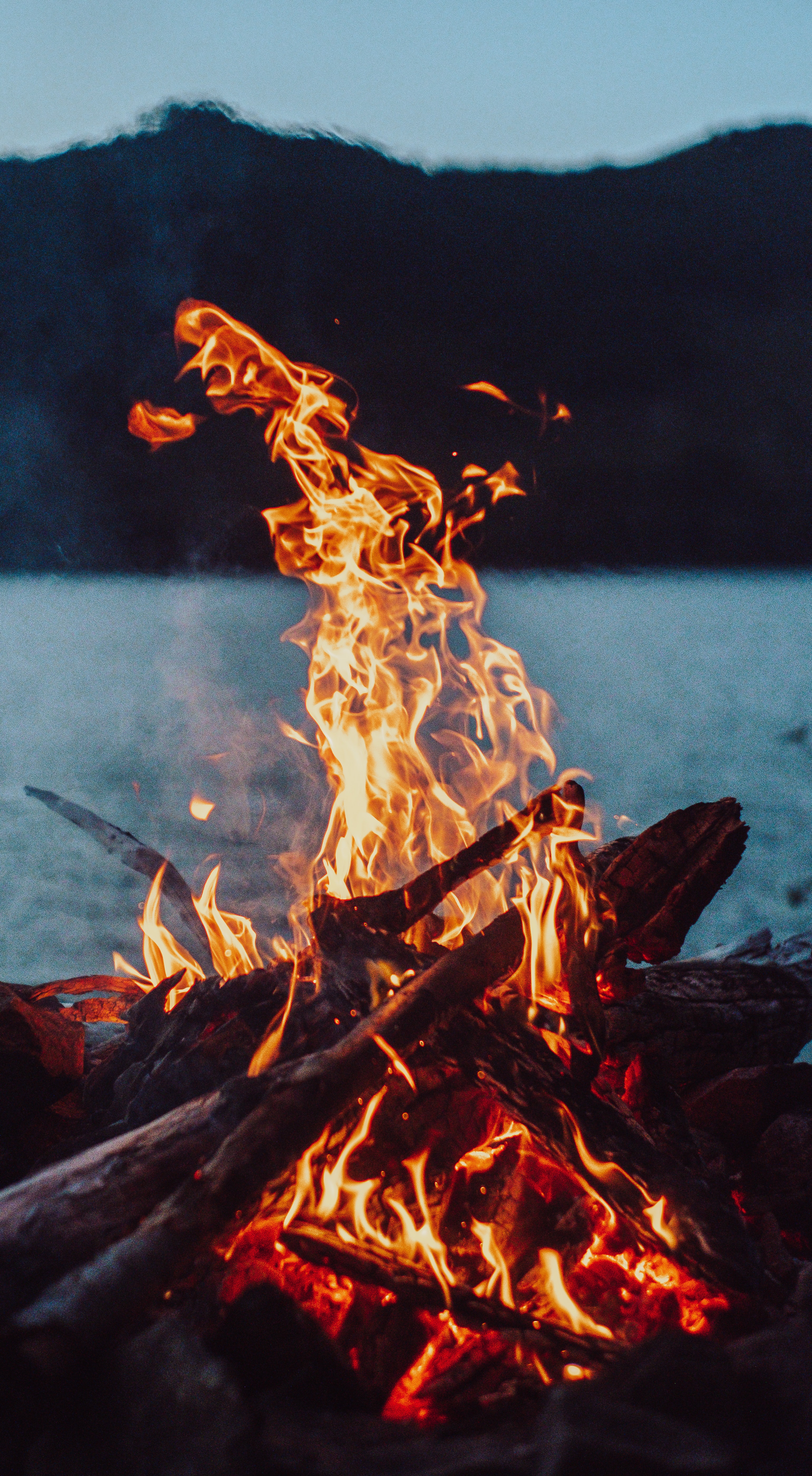 iPhone background fire, bonfire, burn, flame