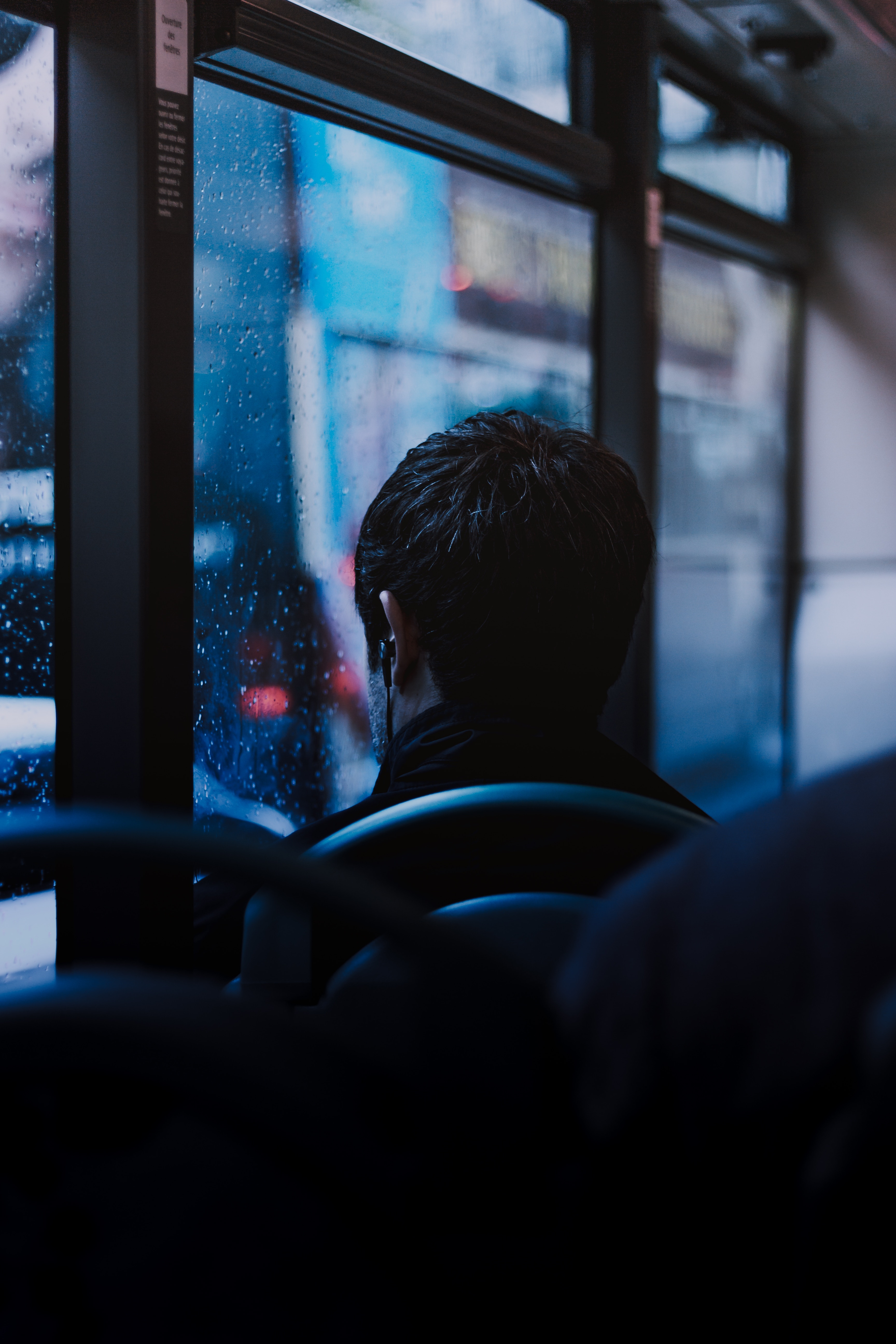 61982 download wallpaper headphones, rain, miscellanea, miscellaneous, window, human, person, trip, melancholy screensavers and pictures for free