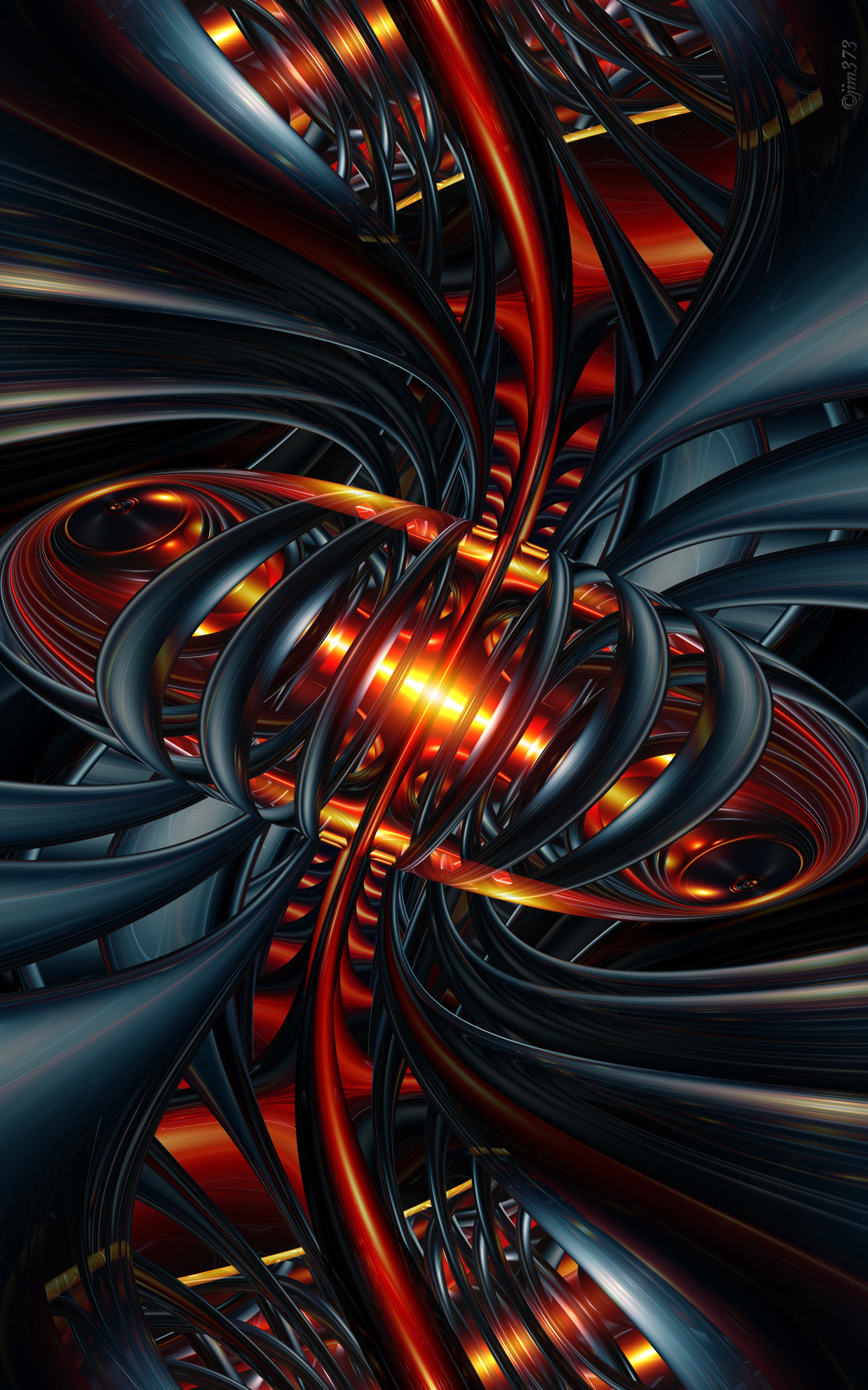 lines, abstract, 3d, fractal, glow, confused, intricate download HD wallpaper