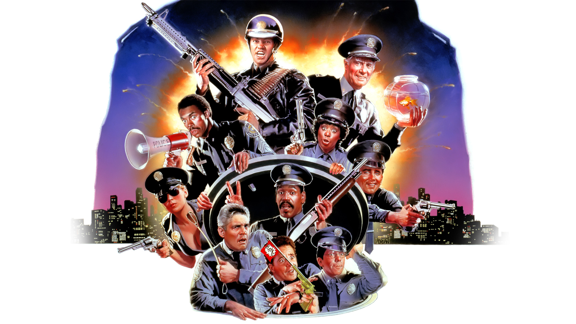 Полиция 6. Police Academy 6 City under Siege (1989). Полицейская Академия 6. город в осаде (1989) Постер. Полицейская Академия 6: город в осаде Постер. Постеры к фильму Полицейская Академия 6.