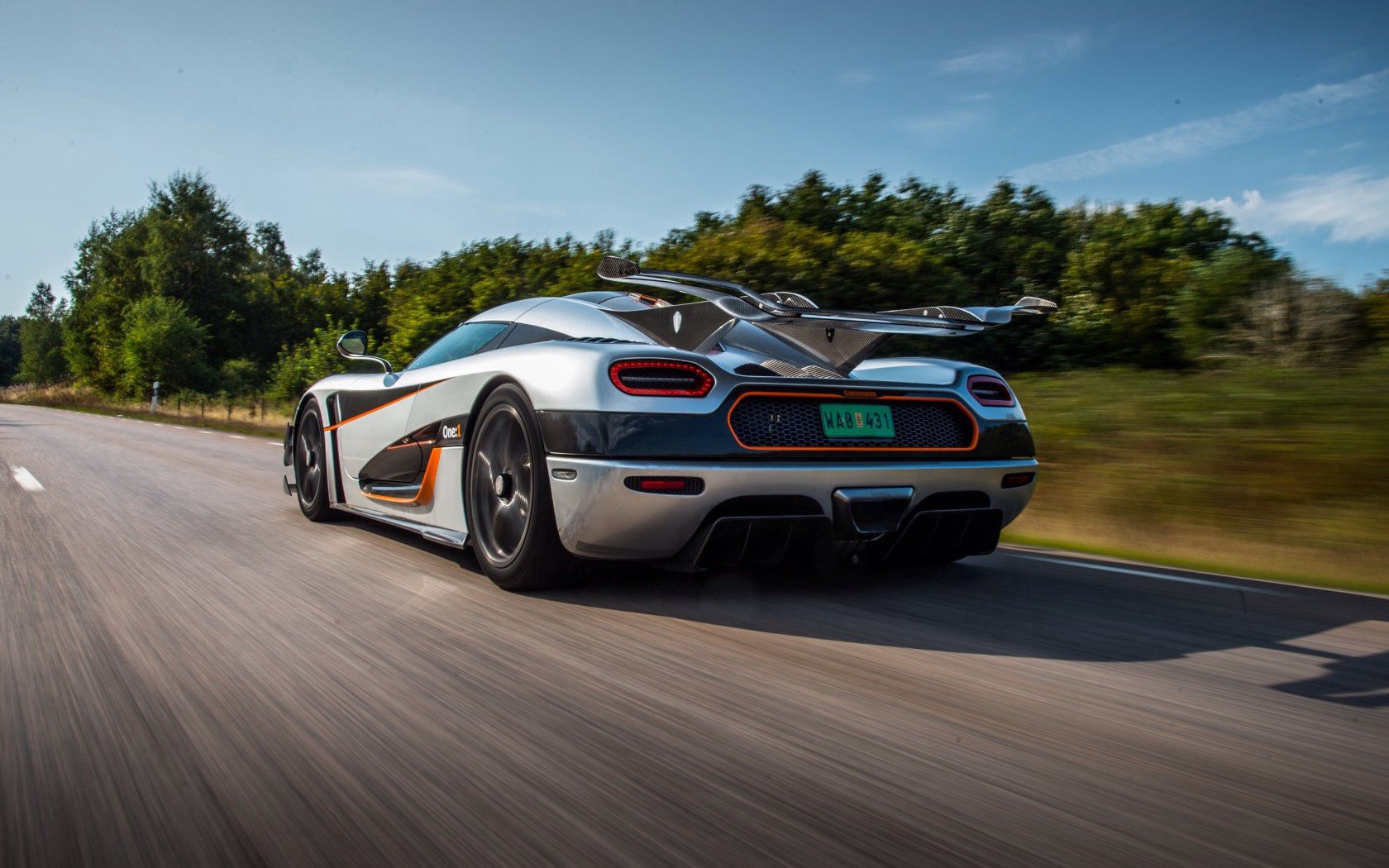 cars, sports, koenigsegg, sports car, back view, rear view, one 1 High Definition image