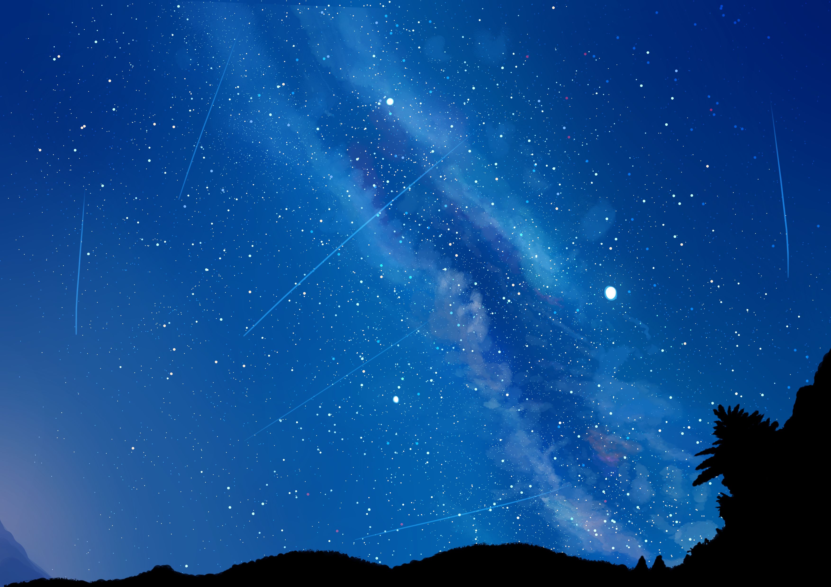 Smartphone Background original, night, stars, aurora australis