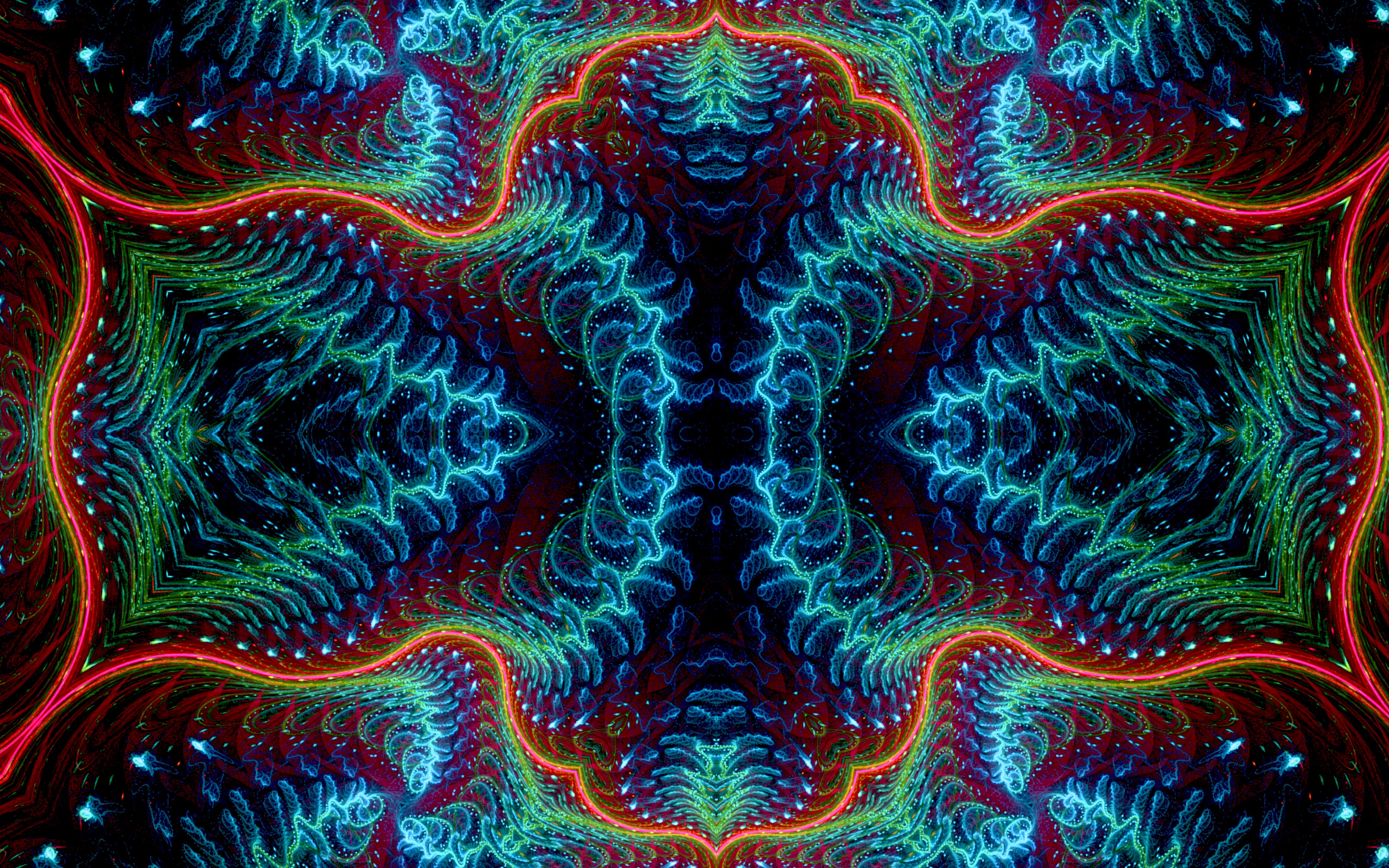 abstract, fractal, confused, bright, glow, intricate
