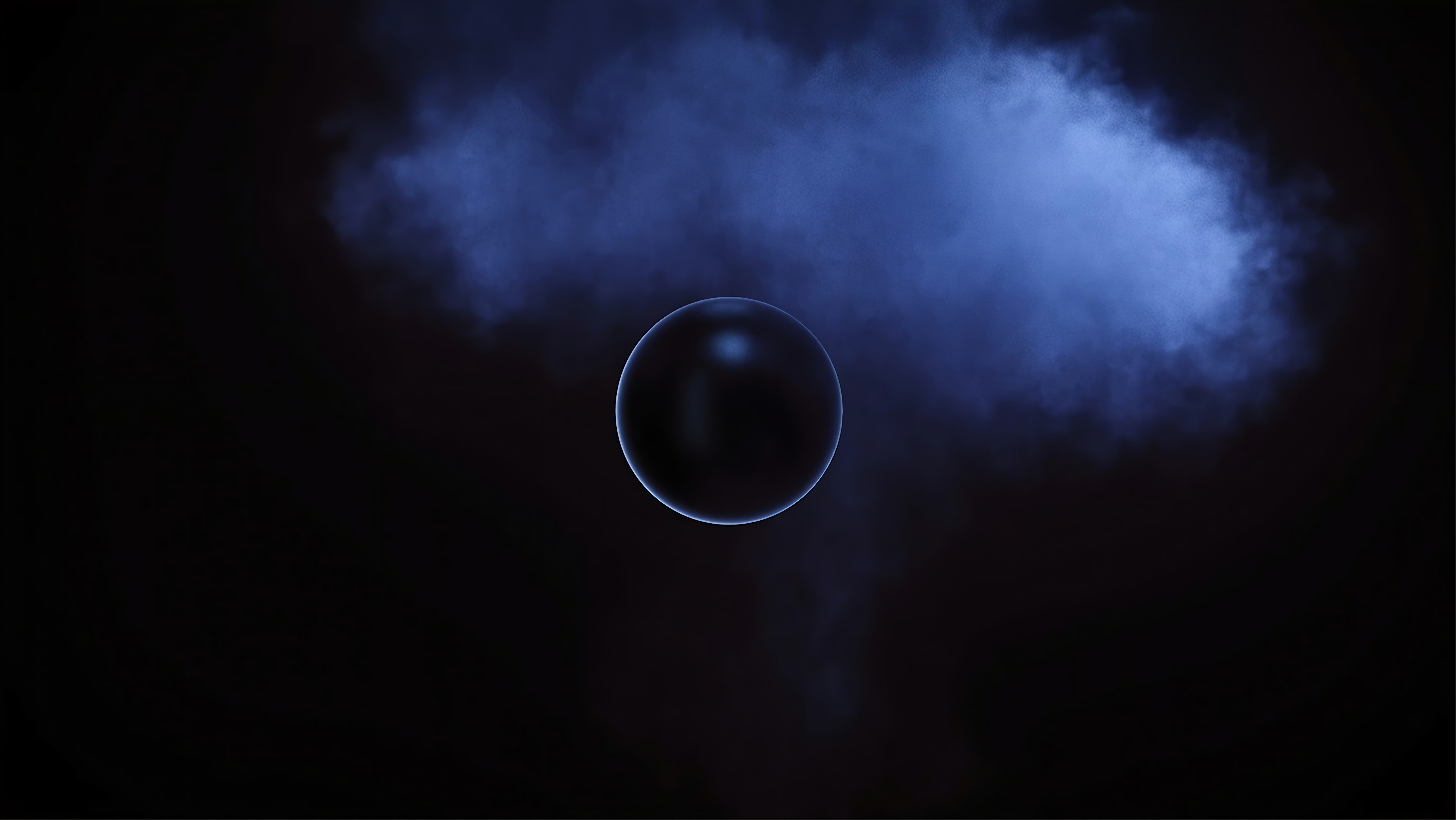 Desktop Backgrounds Sphere ball, smoke, cloud, dark