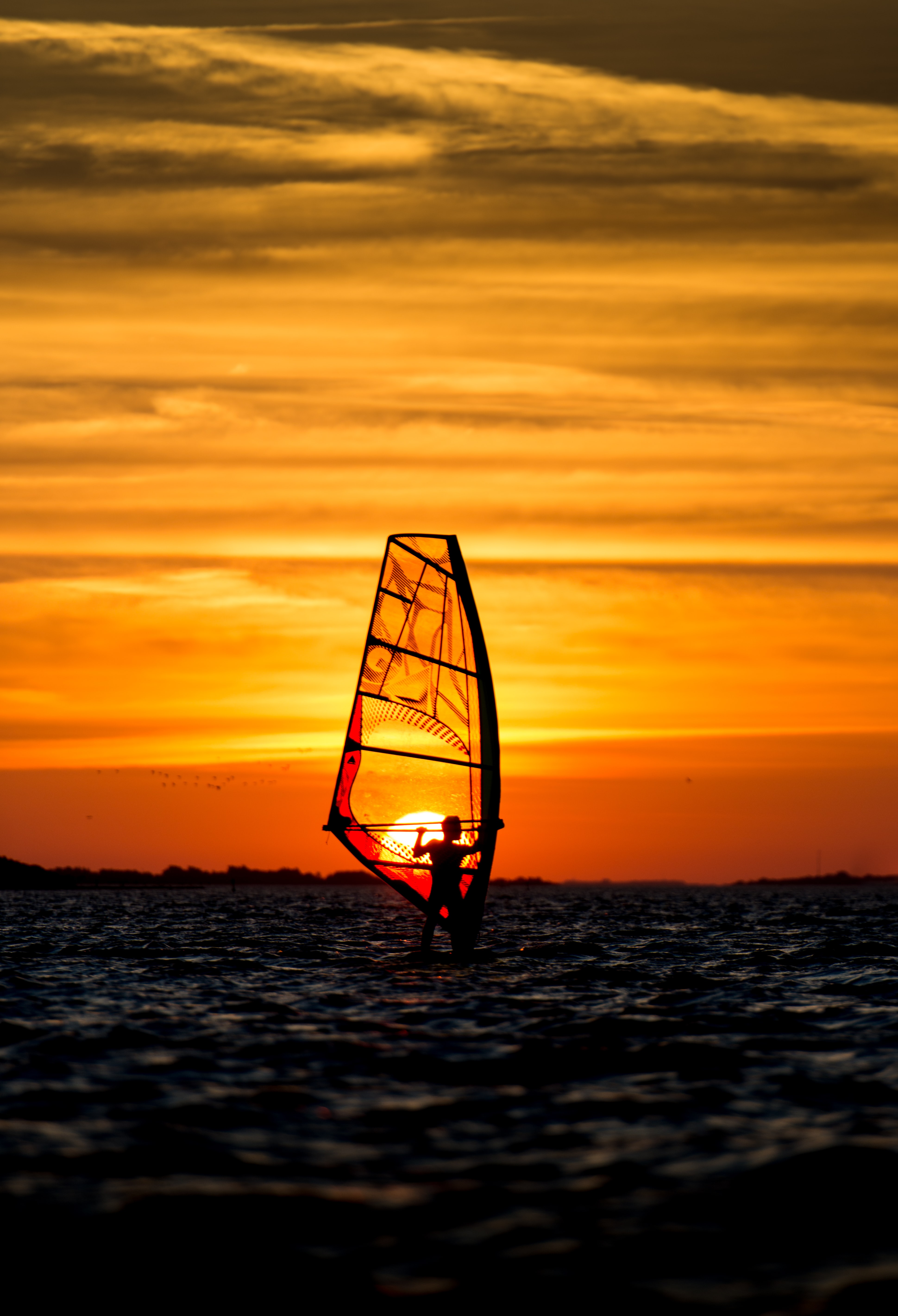 sail, sunset, sea, beach, dark, silhouette