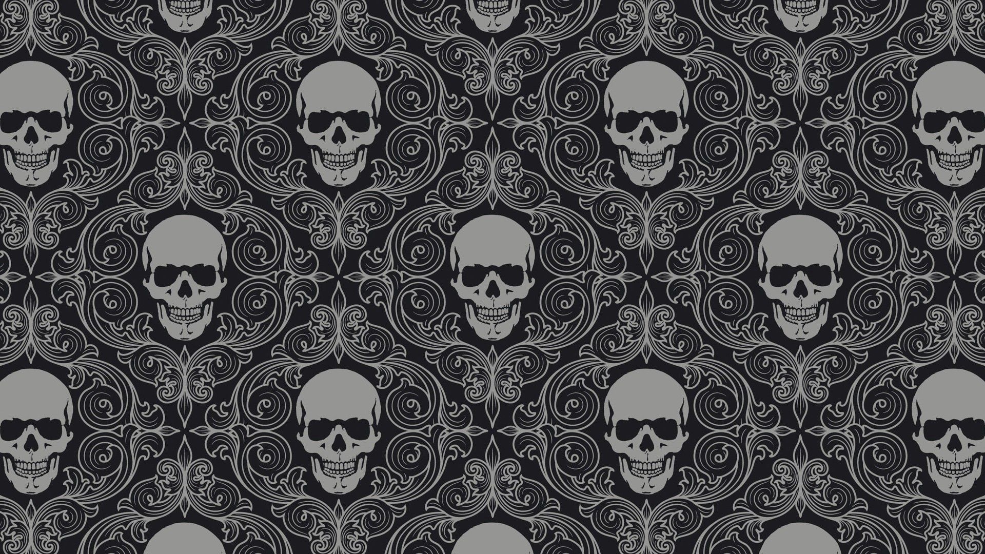 skulls, picture, skull, texture, textures, drawing, grey mobile wallpaper