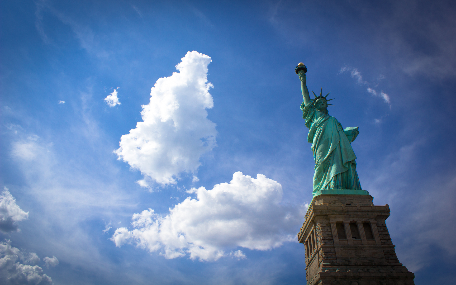 Laden Sie das Landschaft, Statue Of Liberty-Bild kostenlos auf Ihren PC-Desktop herunter