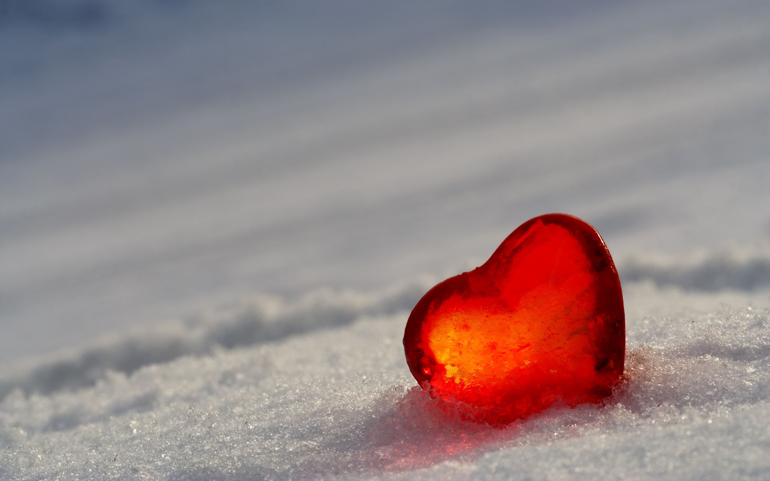 74580 download wallpaper heart, ice, snow, white, red, macro, glass screensavers and pictures for free