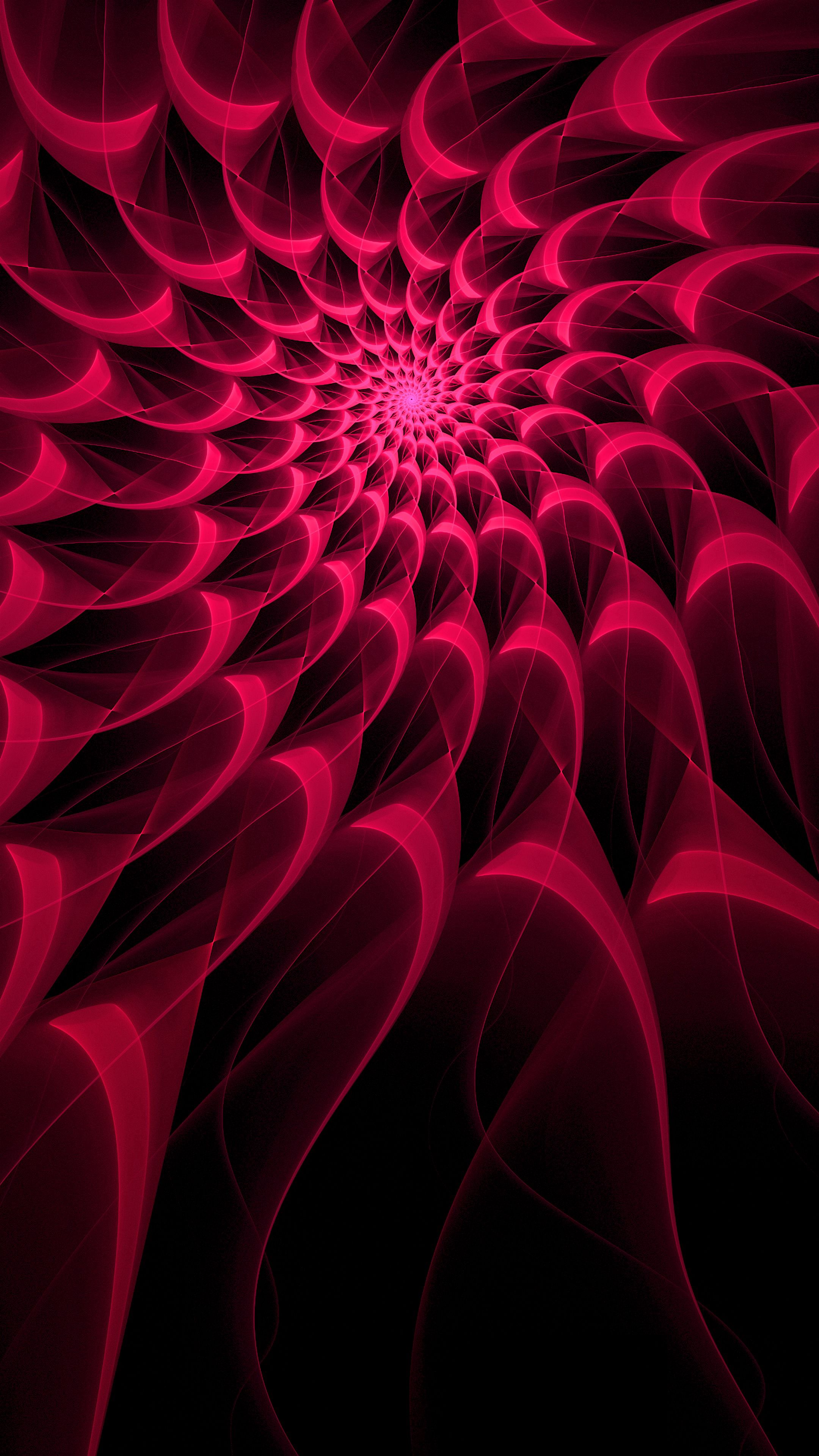 134678 Bildschirmschoner und Hintergrundbilder Spiral auf Ihrem Telefon. Laden Sie spiral, abstrakt, rosa, fraktale, glühen, glow, spirale, wirbeln, evolvente Bilder kostenlos herunter