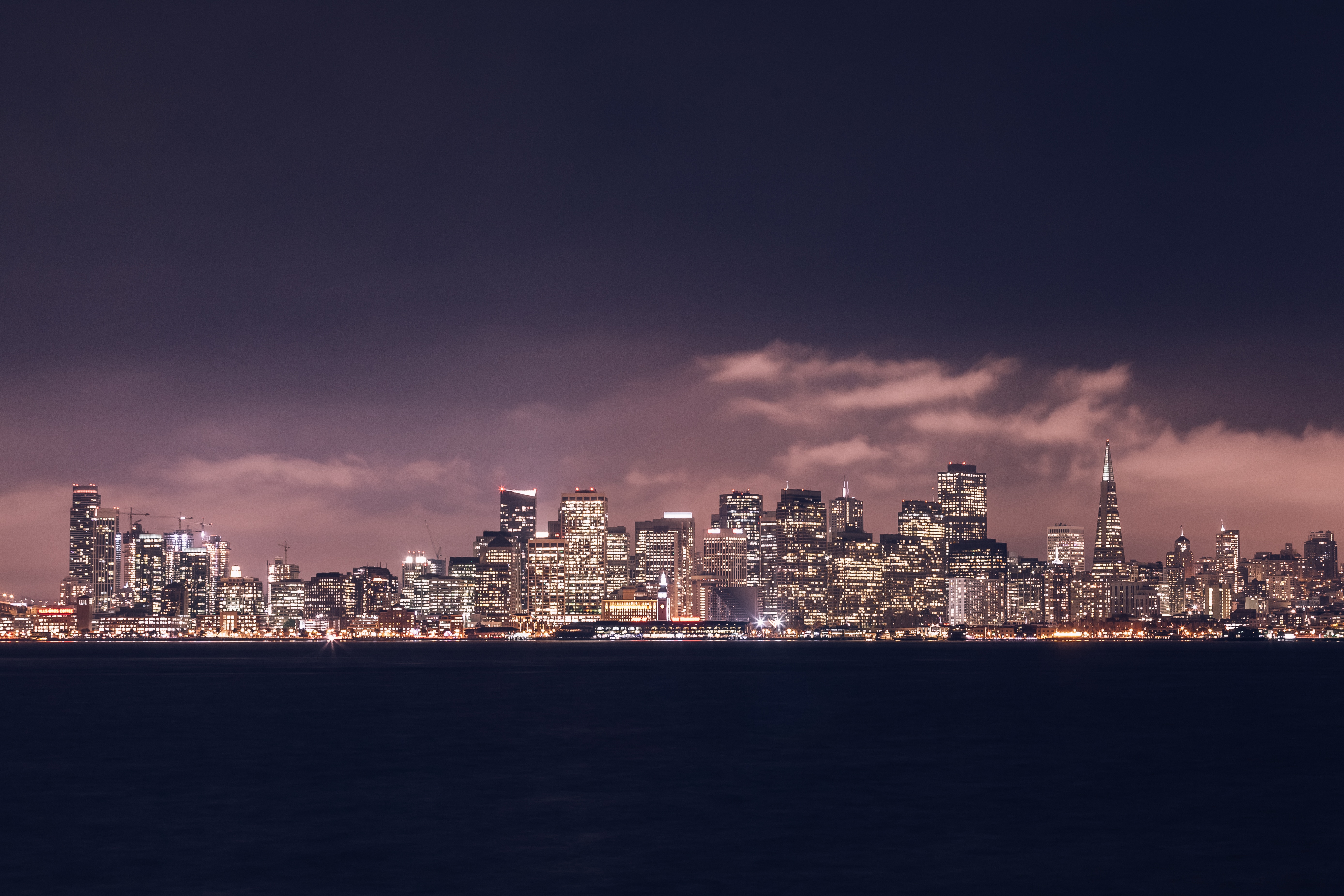 126849 Hintergrundbilder und San Francisco Bilder auf dem Desktop. Laden Sie panorama, städte, nächtliche stadt, horizont Bildschirmschoner kostenlos auf den PC herunter