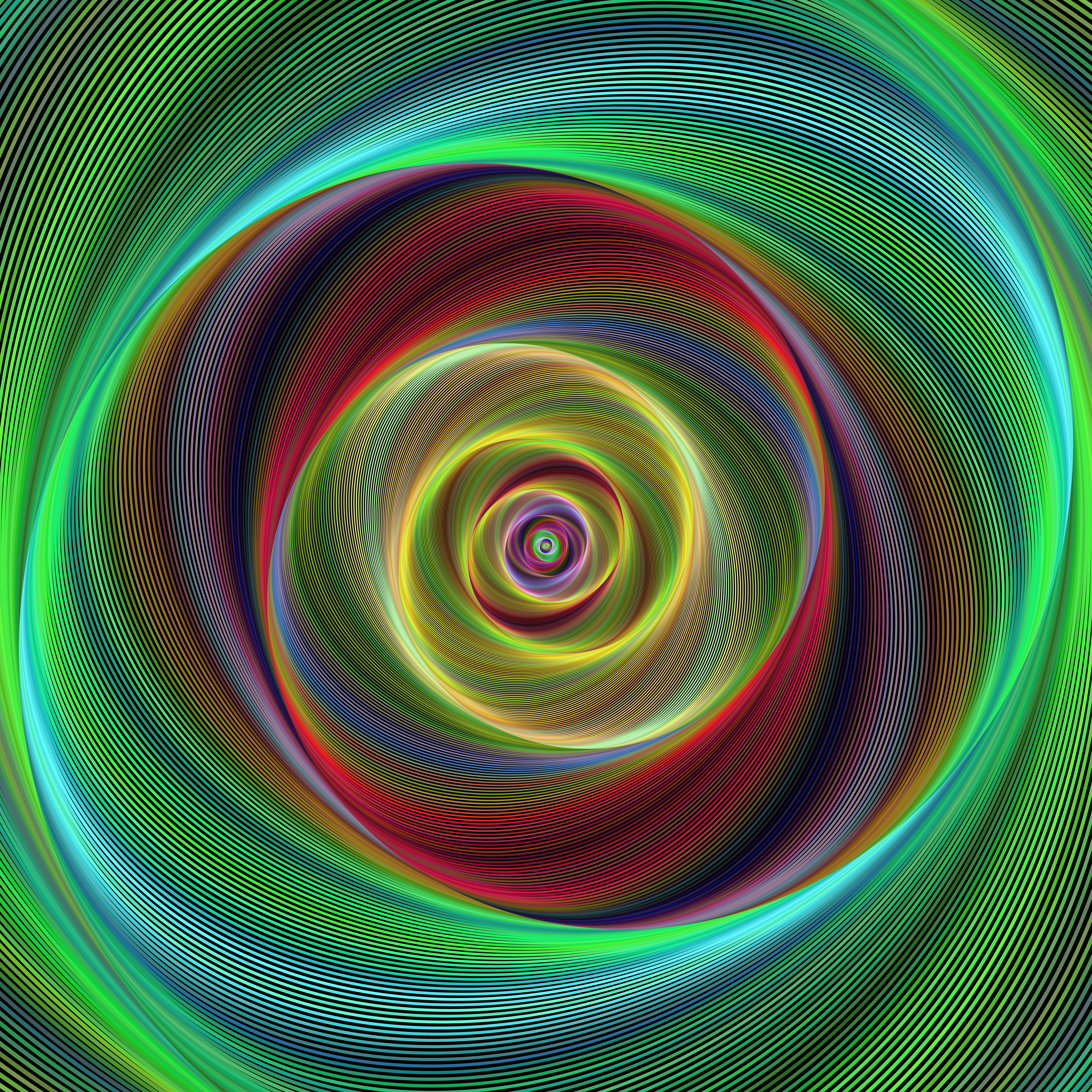 Mobile wallpaper fractal, rotation, abstract, lines, spiral