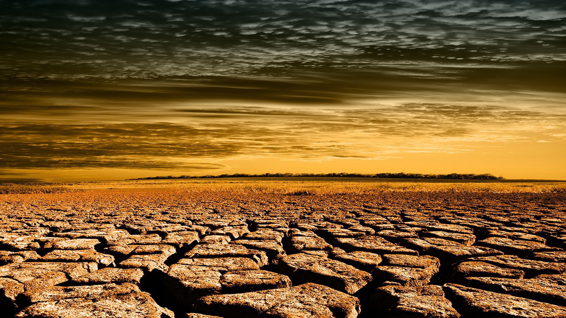 heat, drought, wasteland, land home screen for smartphone