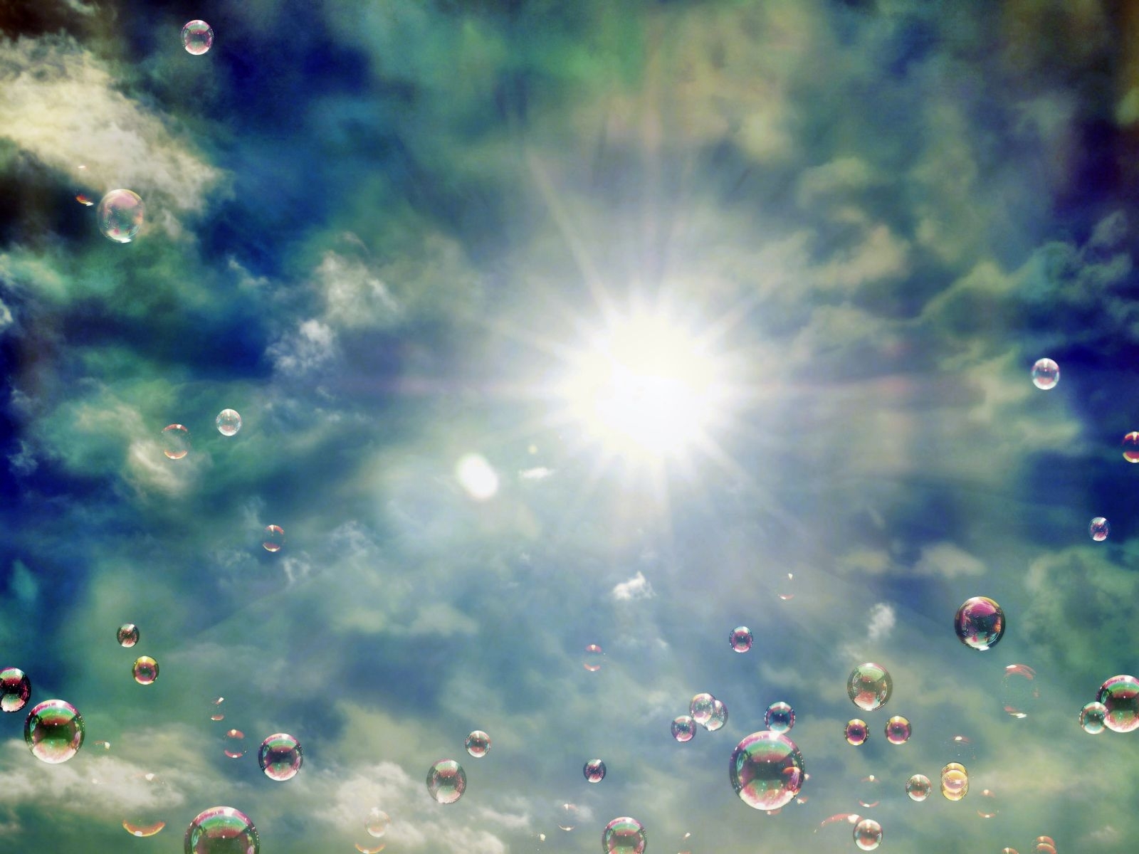 148 descargar fondo de pantalla abstracción, cielo, sol, bubbles: protectores de pantalla e imágenes gratis