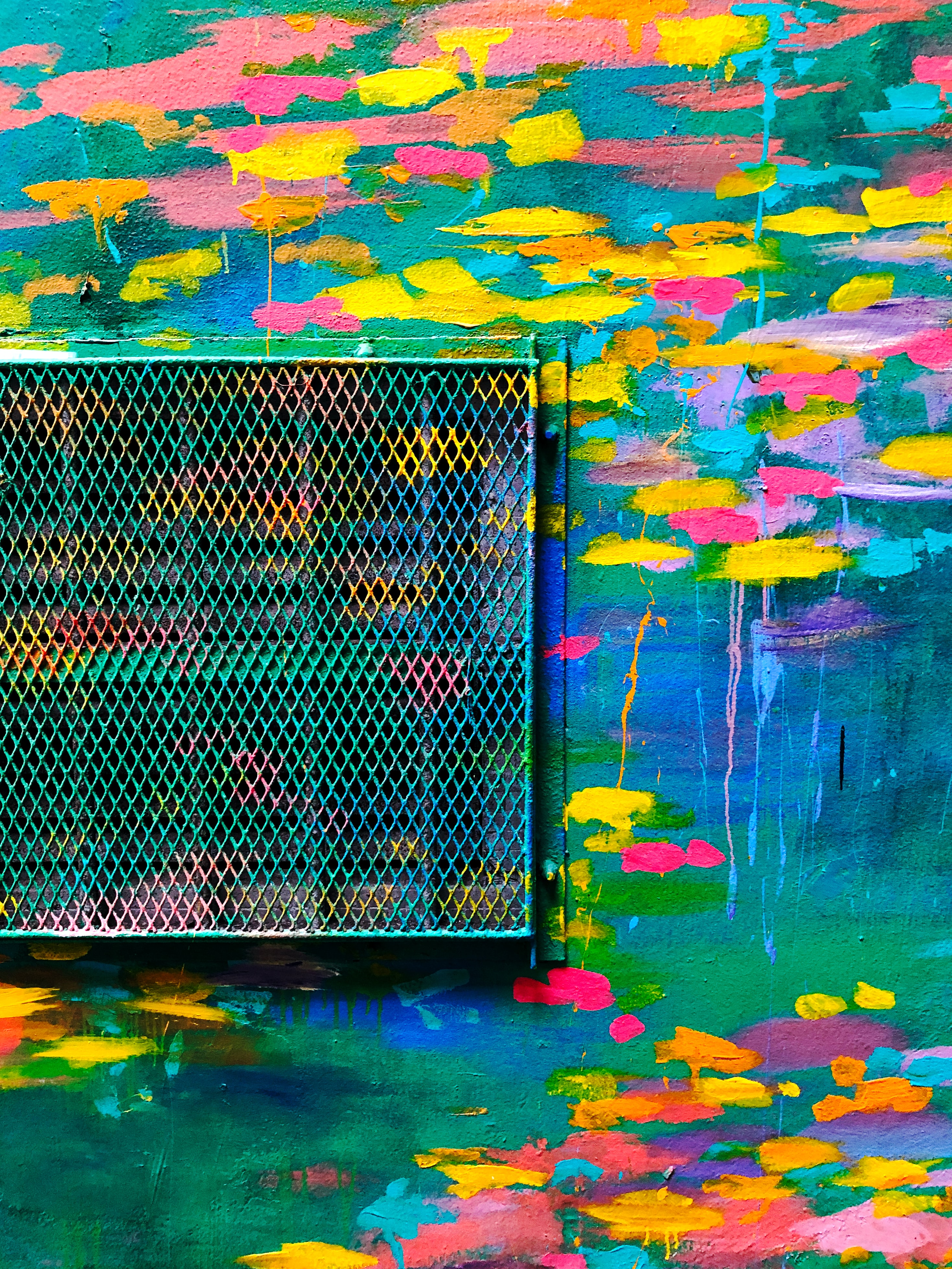 Wall lattice, miscellaneous, paint, multicolored desktop Images