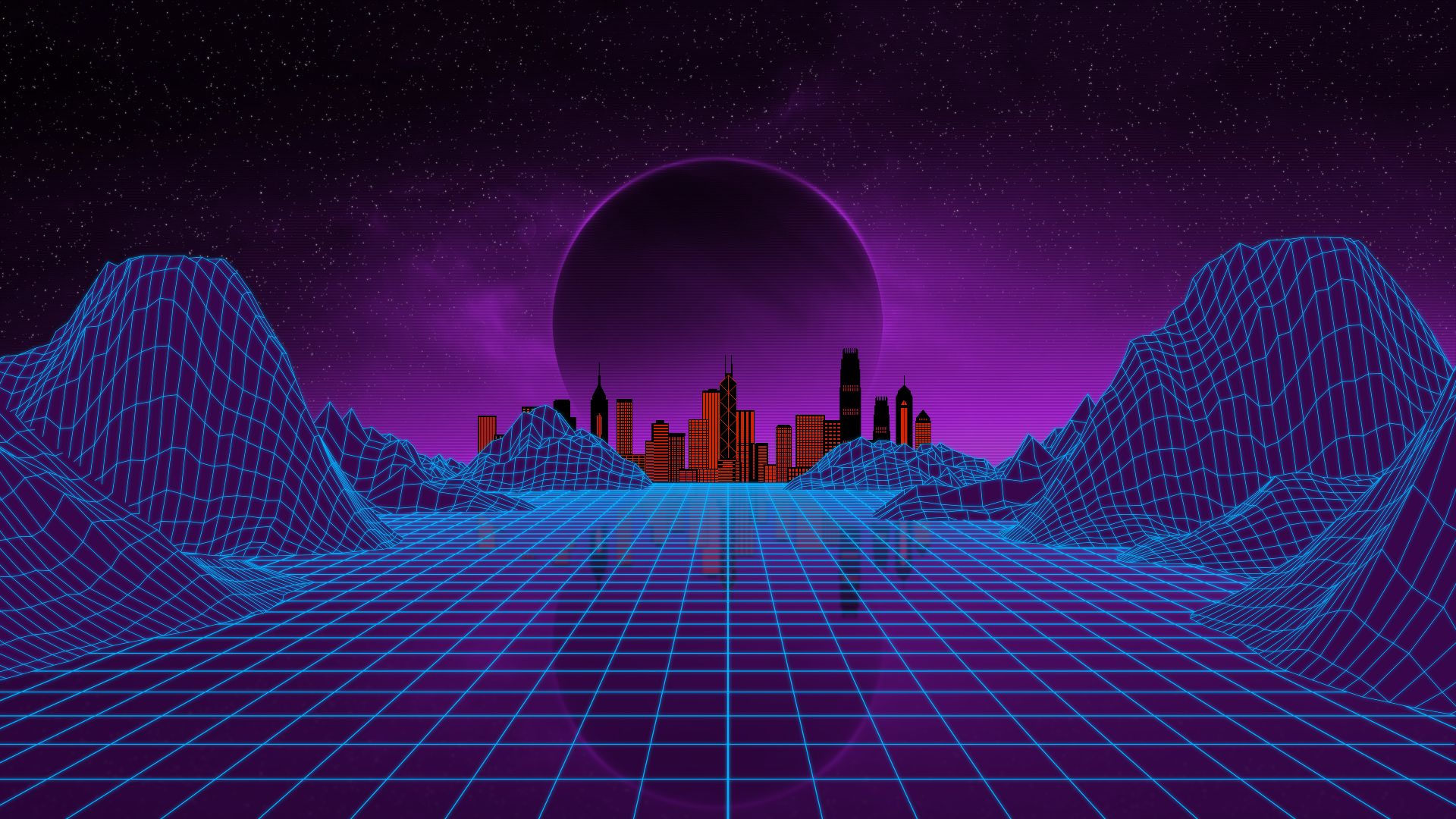 synthwave, artistic, retro wave, grid