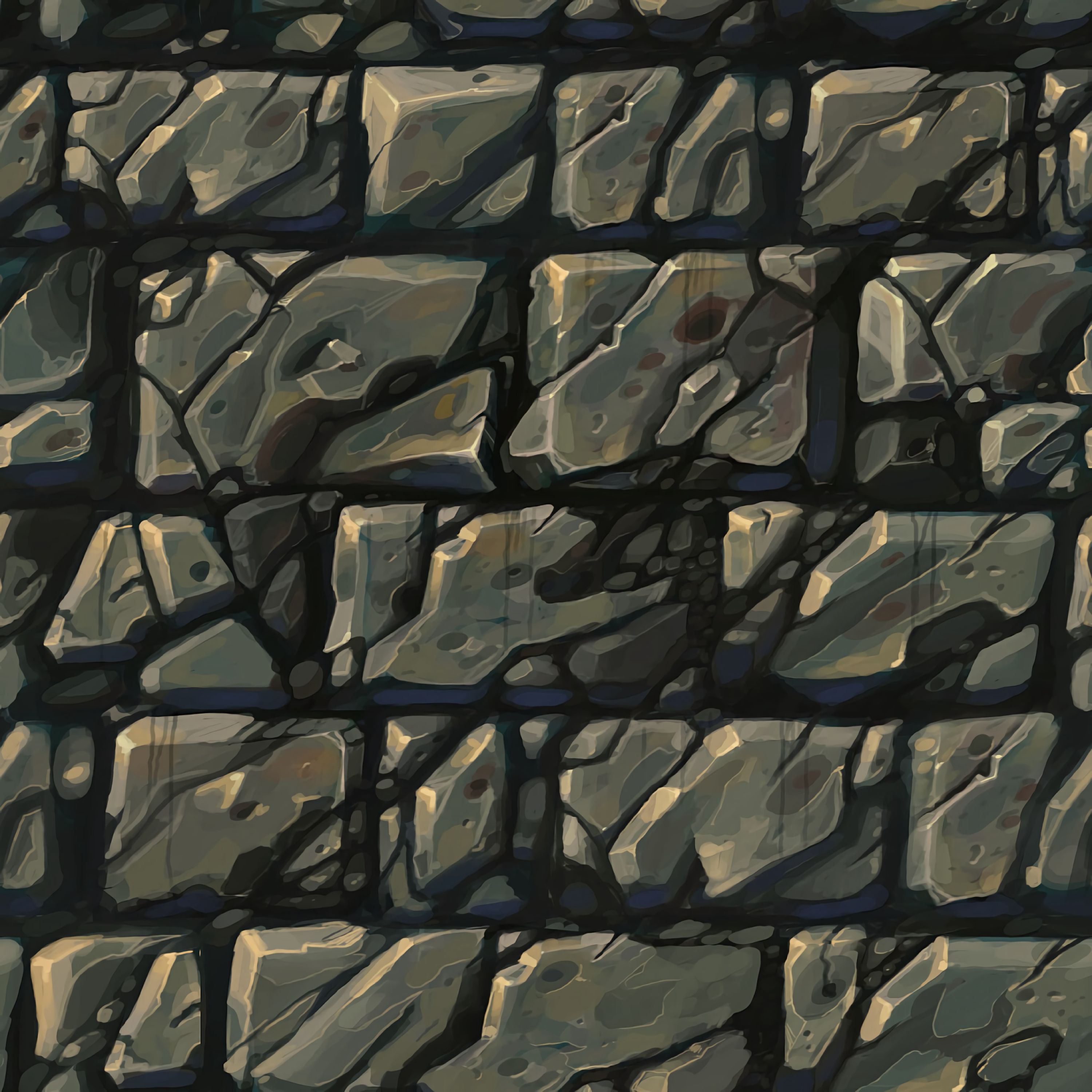 Brick rock, relief, texture, stone 4k Wallpaper