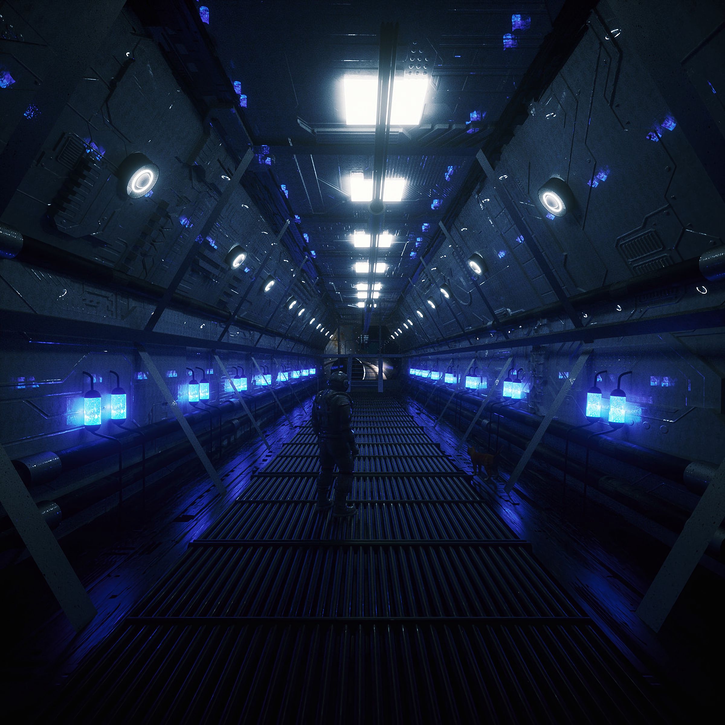 render, human, spaceship, illumination Free HD pic