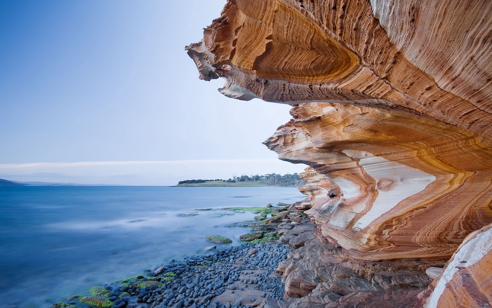 patterns, nature, stones, sea, yellow, rocks, shore, bank High Definition image
