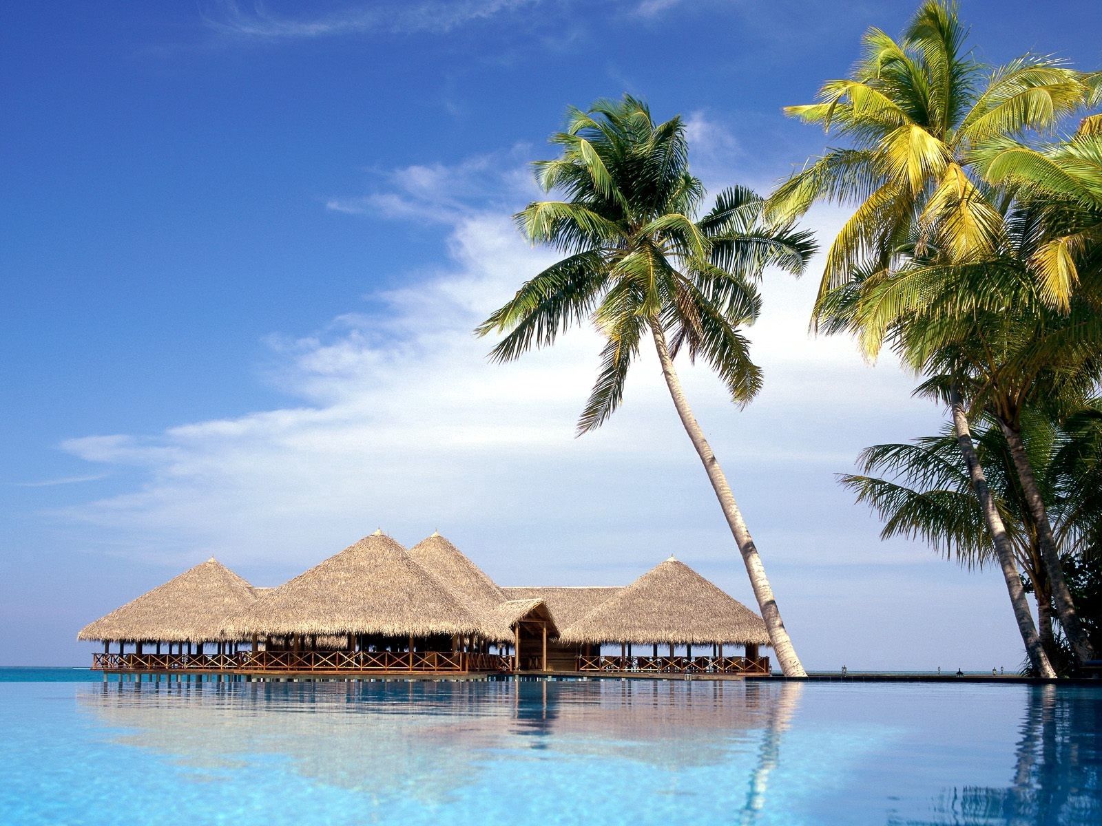 Desktop Backgrounds Resort gazebos, maldives, sky, nature